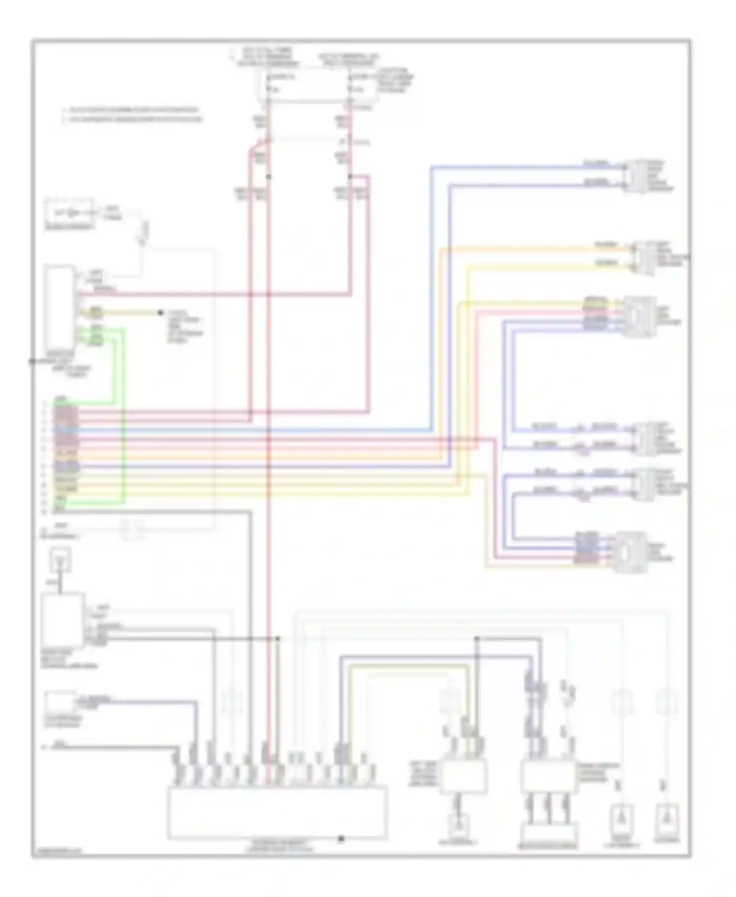 Wiring diagram left side section antenna amplifier for BMW 3 series F30/F31 (2011-2015) (1 of 8)