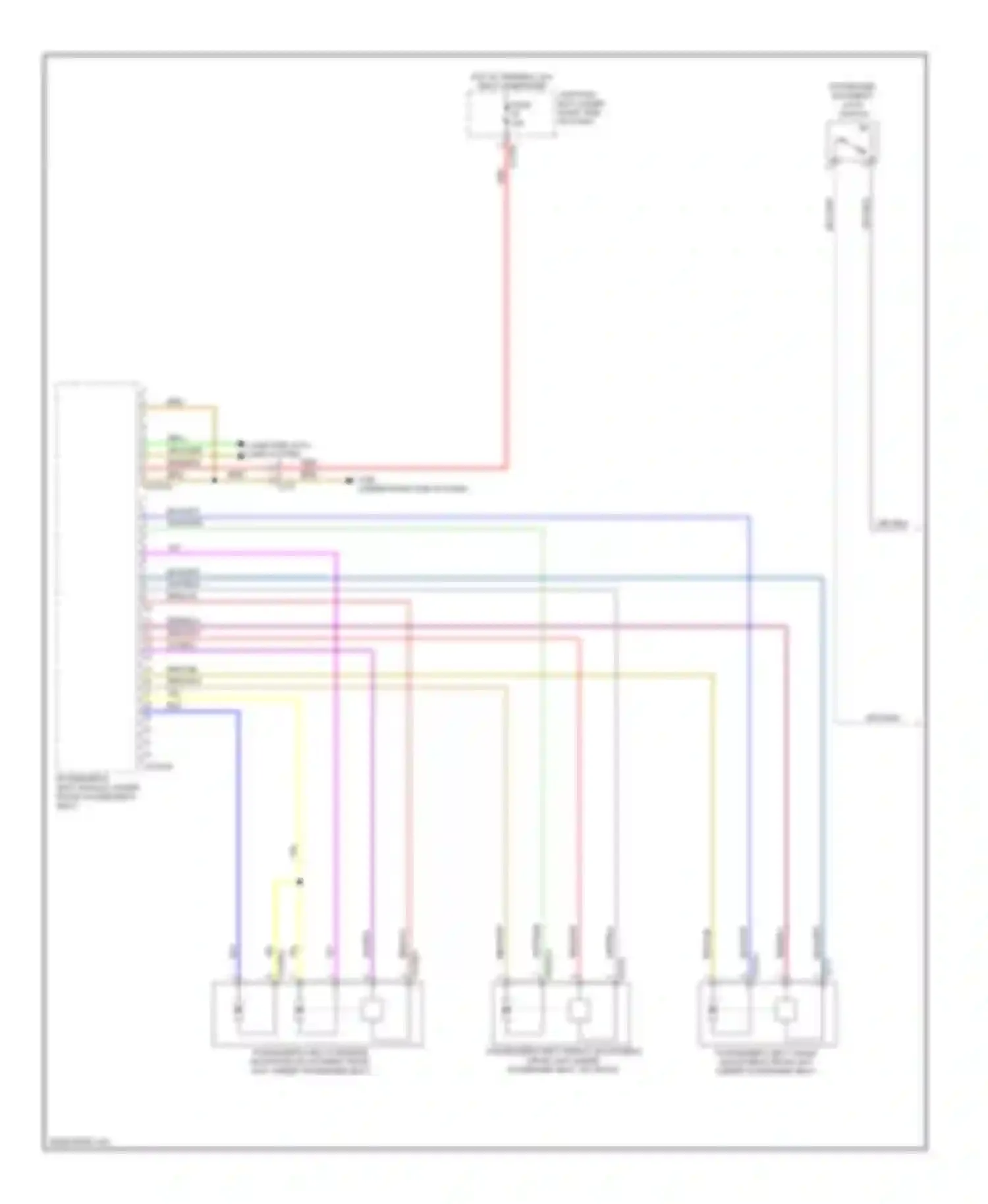 Wiring diagram passenger backrest lock switch for BMW 3 series F30/F31 (2011-2015) (1 of 1)