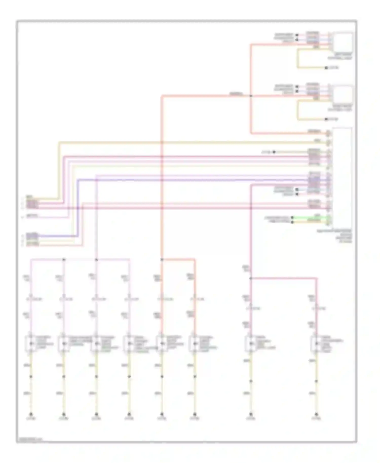 Wiring diagram rear passenger's side entry light for BMW 3 series F30/F31 (2011-2015) (1 of 2)