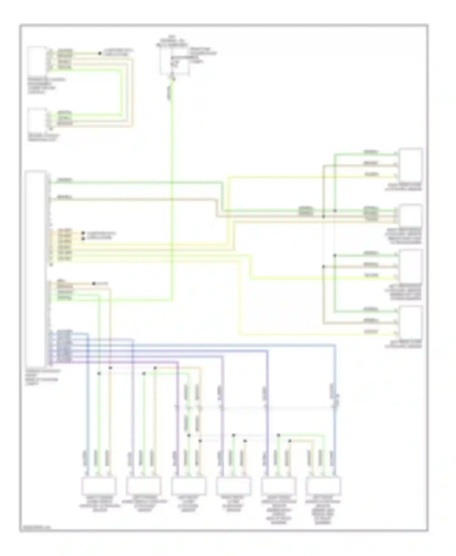 Wiring diagram right rear outer ultrasonic sensor for BMW 3 series F30/F31 (2011-2015) (2 of 4)