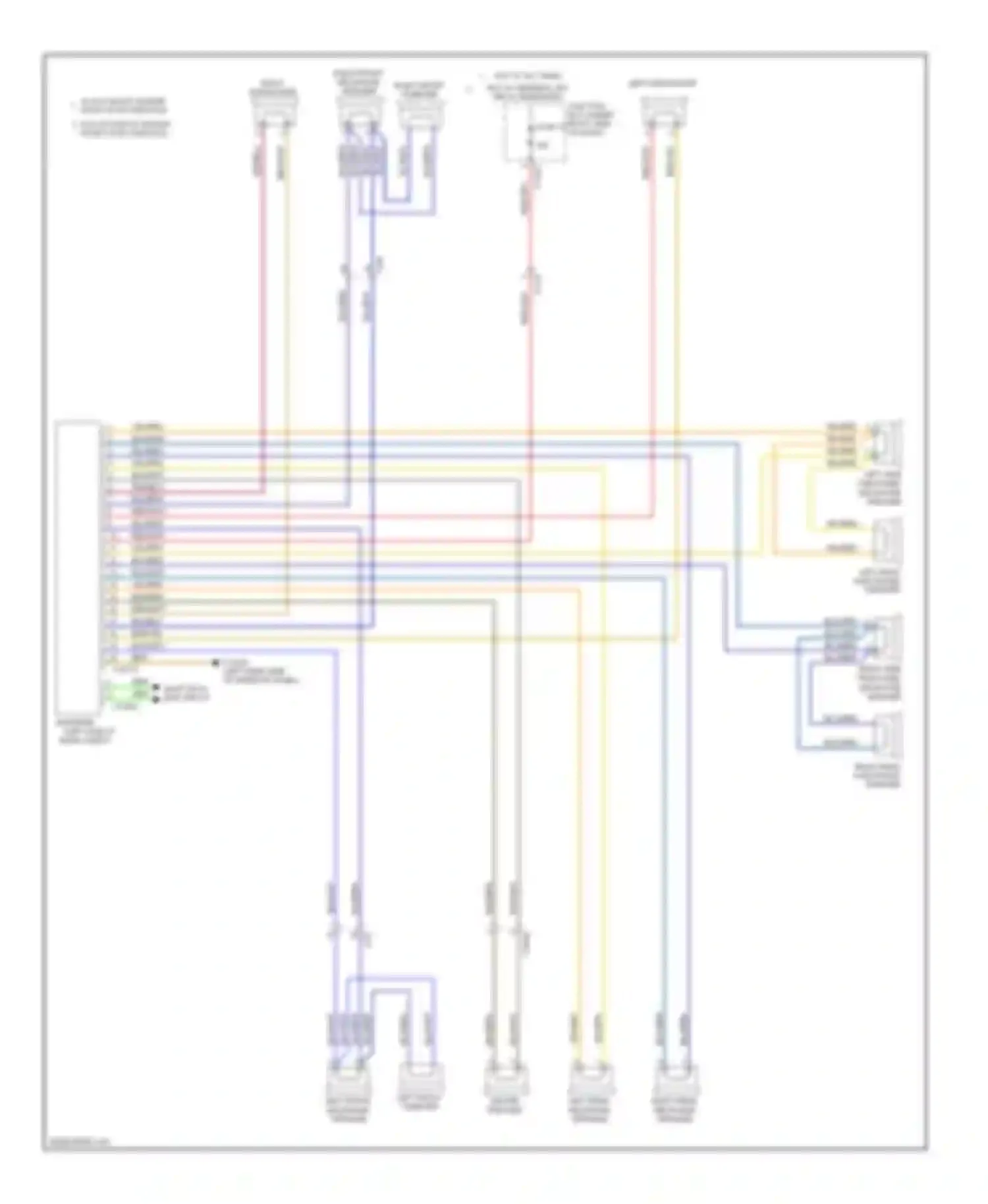 Wiring diagram right side trim panel mid-range speaker for BMW 3 series F30/F31 (2011-2015) (11 of 12)