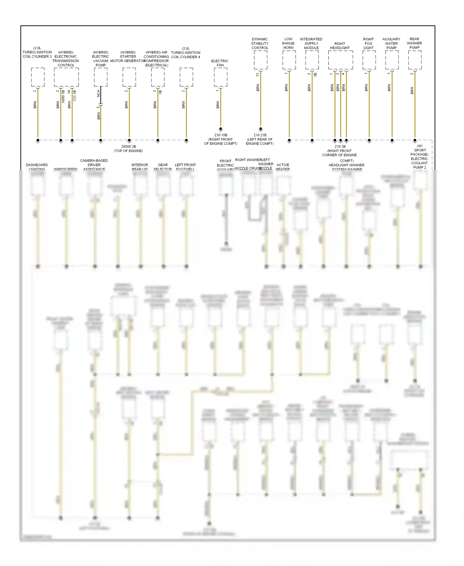 BMW 3 series GT F34 (2011-2016) (basic version) driver exterior mirror wiring diagram  (1 of 1)
