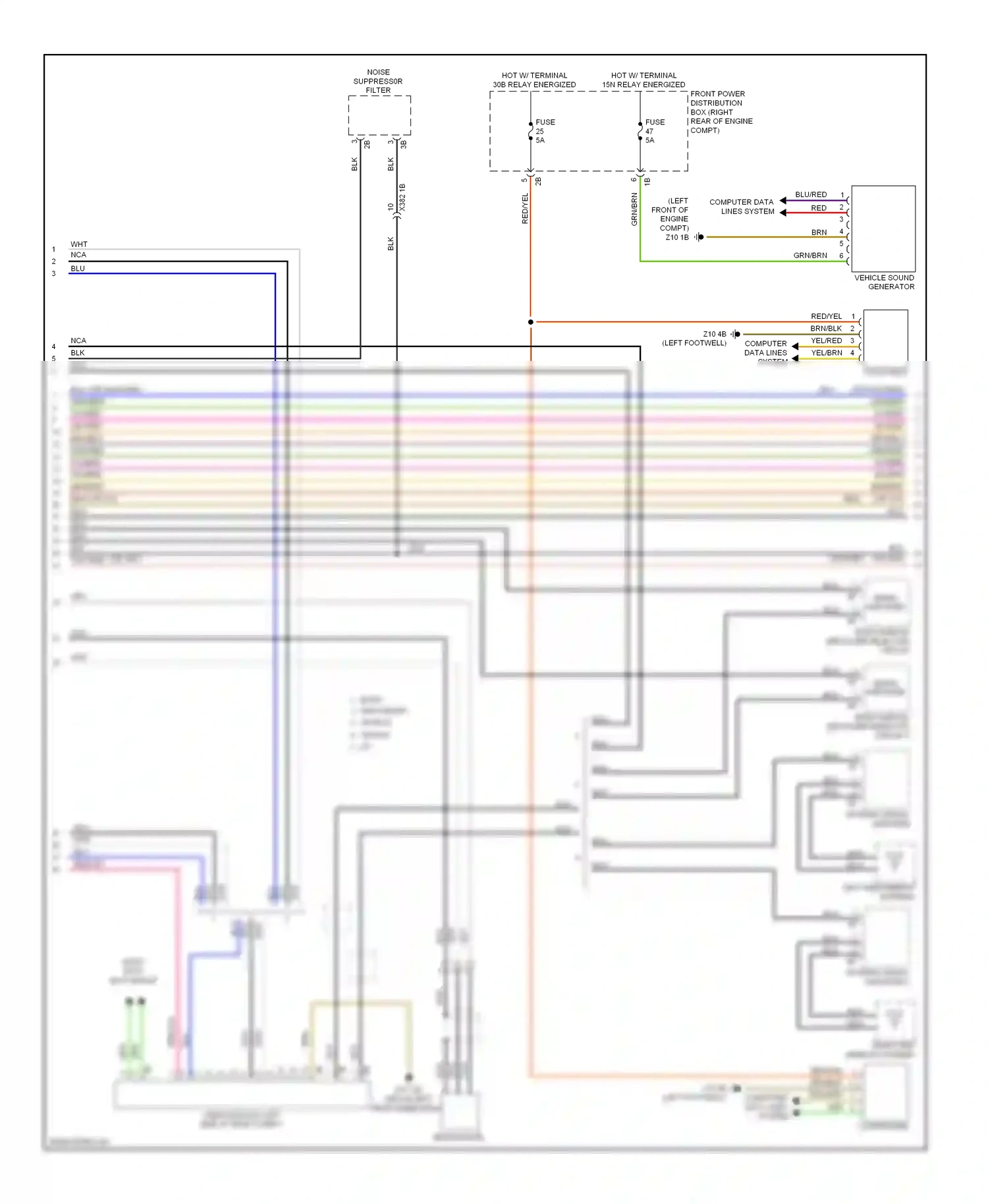 BMW 3 series GT F34 (2011-2016) blu/red wiring diagram  (66 of 149)