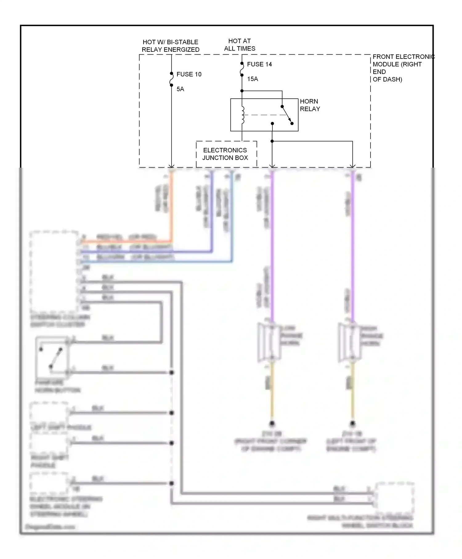 BMW 3 series GT F34 (2011-2016) electronic steering wheel module wiring diagram  (3 of 4)