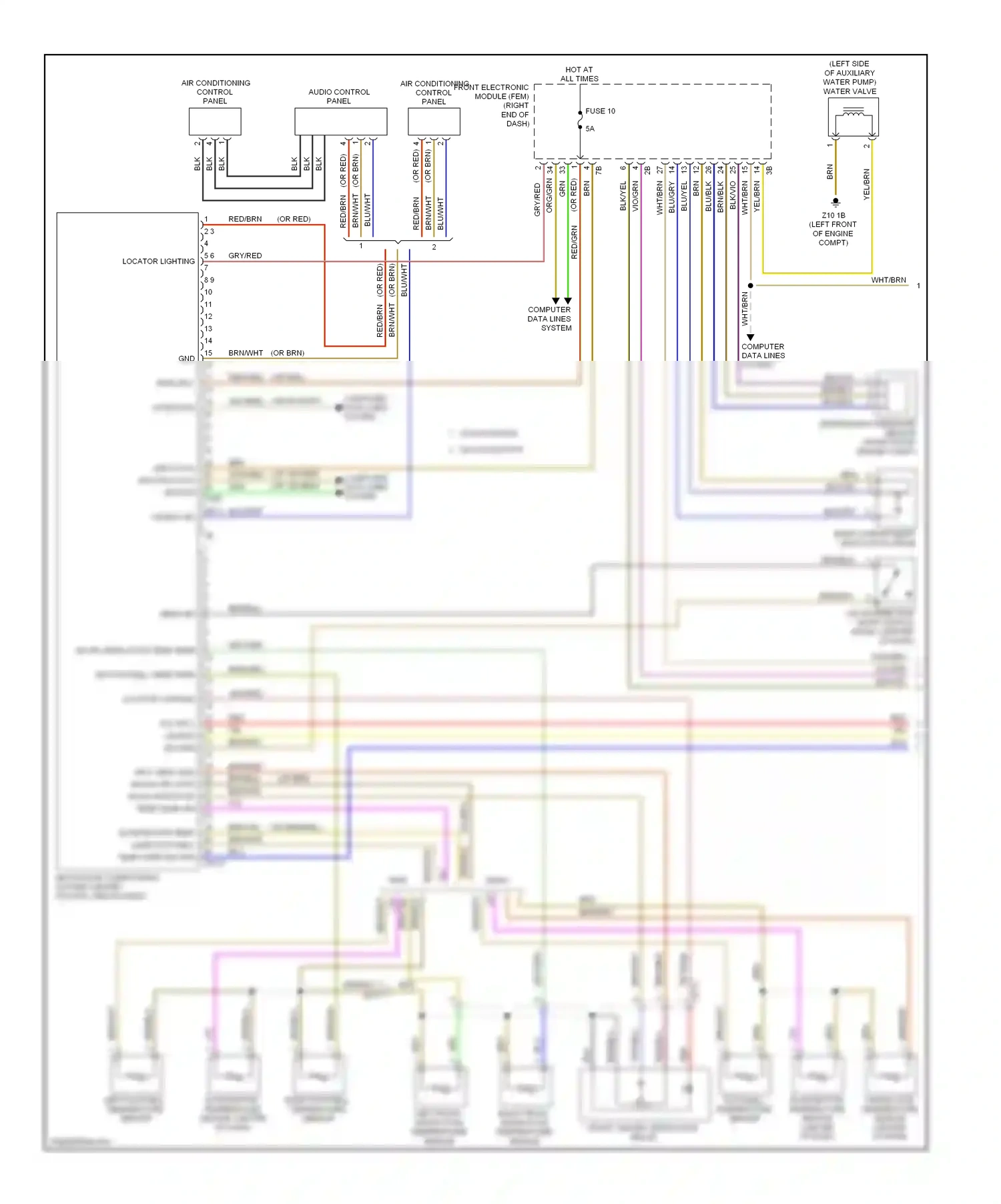 BMW 3 series GT F34 (2011-2016) evaporator temperature sensor wiring diagram  (1 of 1)