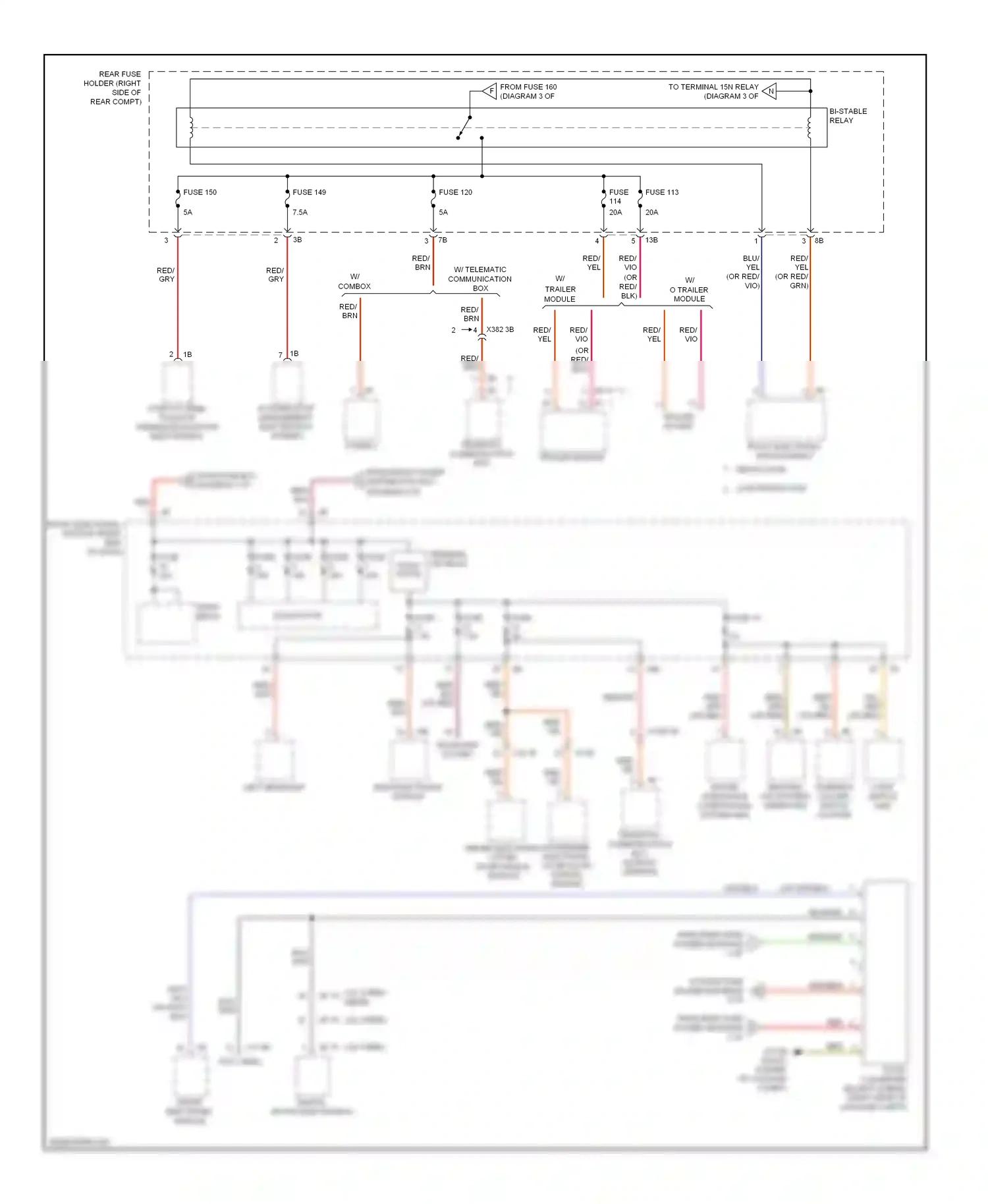 BMW 3 series GT F34 (2011-2016) front electronic module early production wiring diagram  (1 of 1)