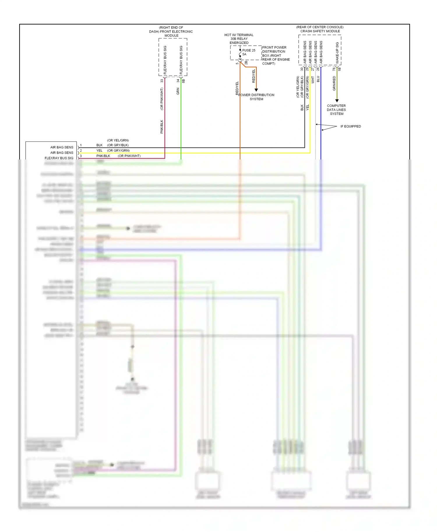 BMW 3 series GT F34 (2011-2016) front electronic module wiring diagram  (3 of 41)