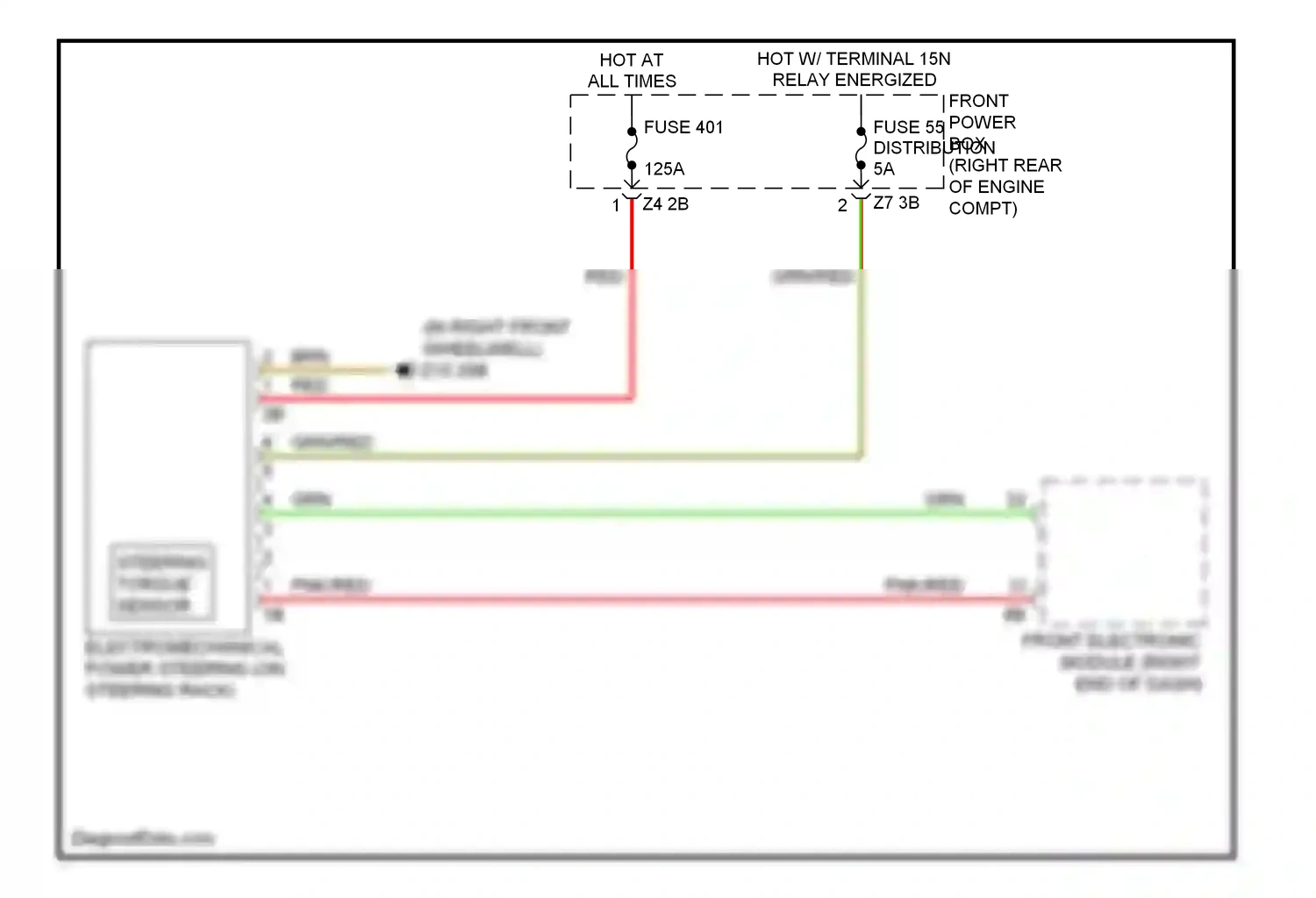 BMW 3 series GT F34 (2011-2016) front power distribution box wiring diagram  (8 of 50)