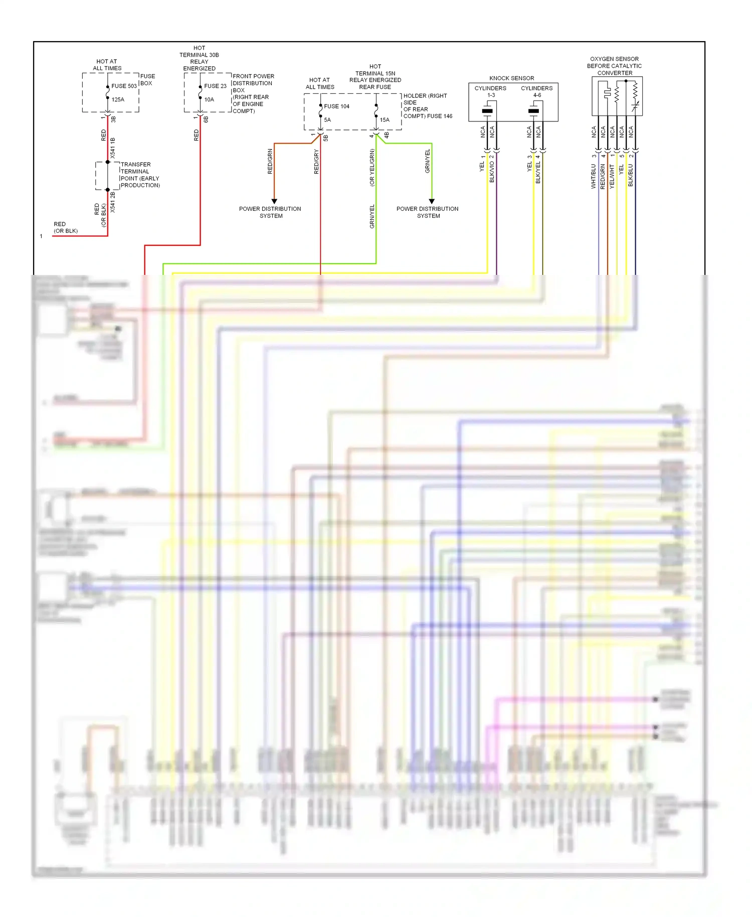 BMW 3 series GT F34 (2011-2016) knock sensor wiring diagram  (1 of 1)
