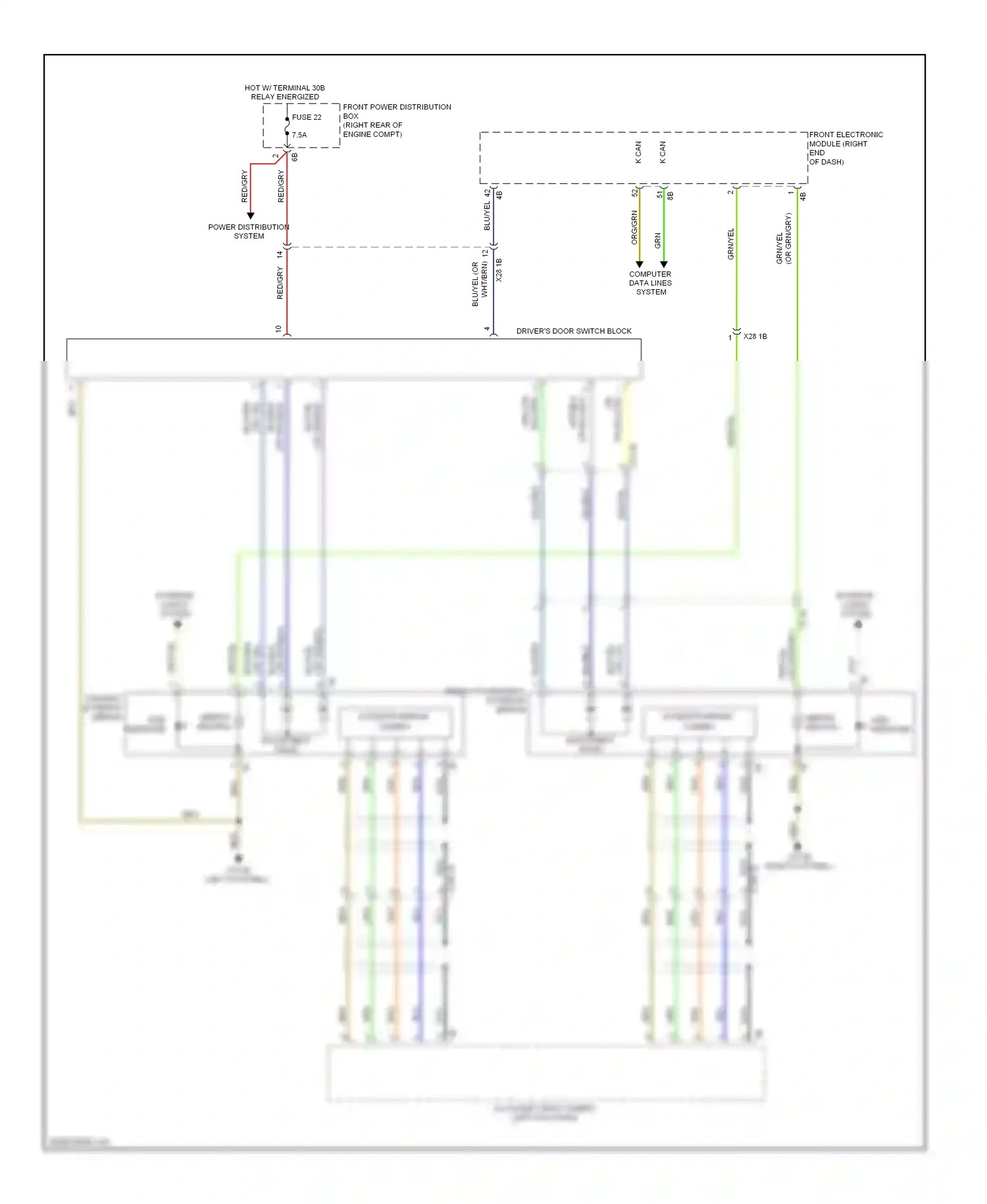 BMW 3 series GT F34 (2011-2016) power distribution system wiring diagram  (14 of 27)