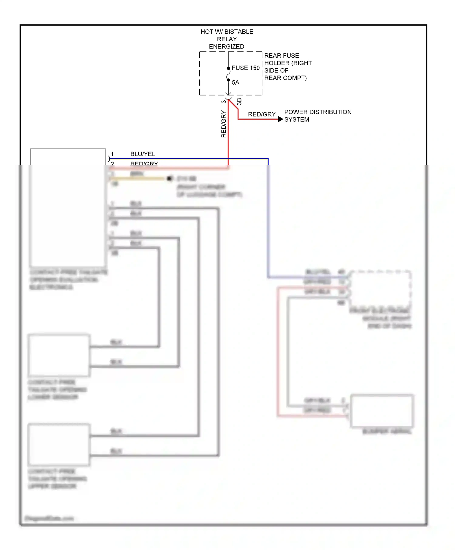 BMW 3 series GT F34 (2011-2016) power distribution system wiring diagram  (13 of 27)