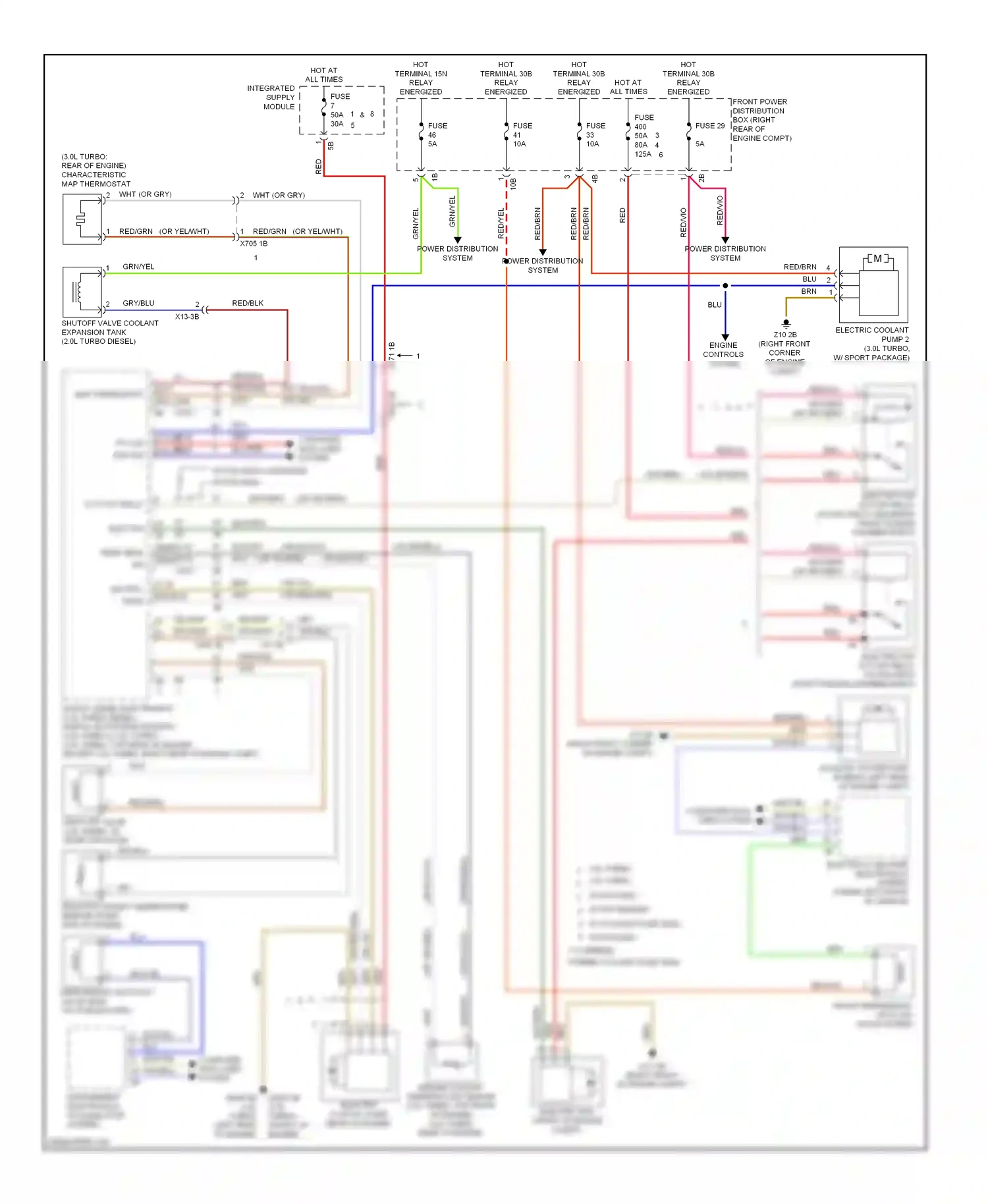 BMW 3 series GT F34 (2011-2016) power distribution system wiring diagram  (6 of 27)