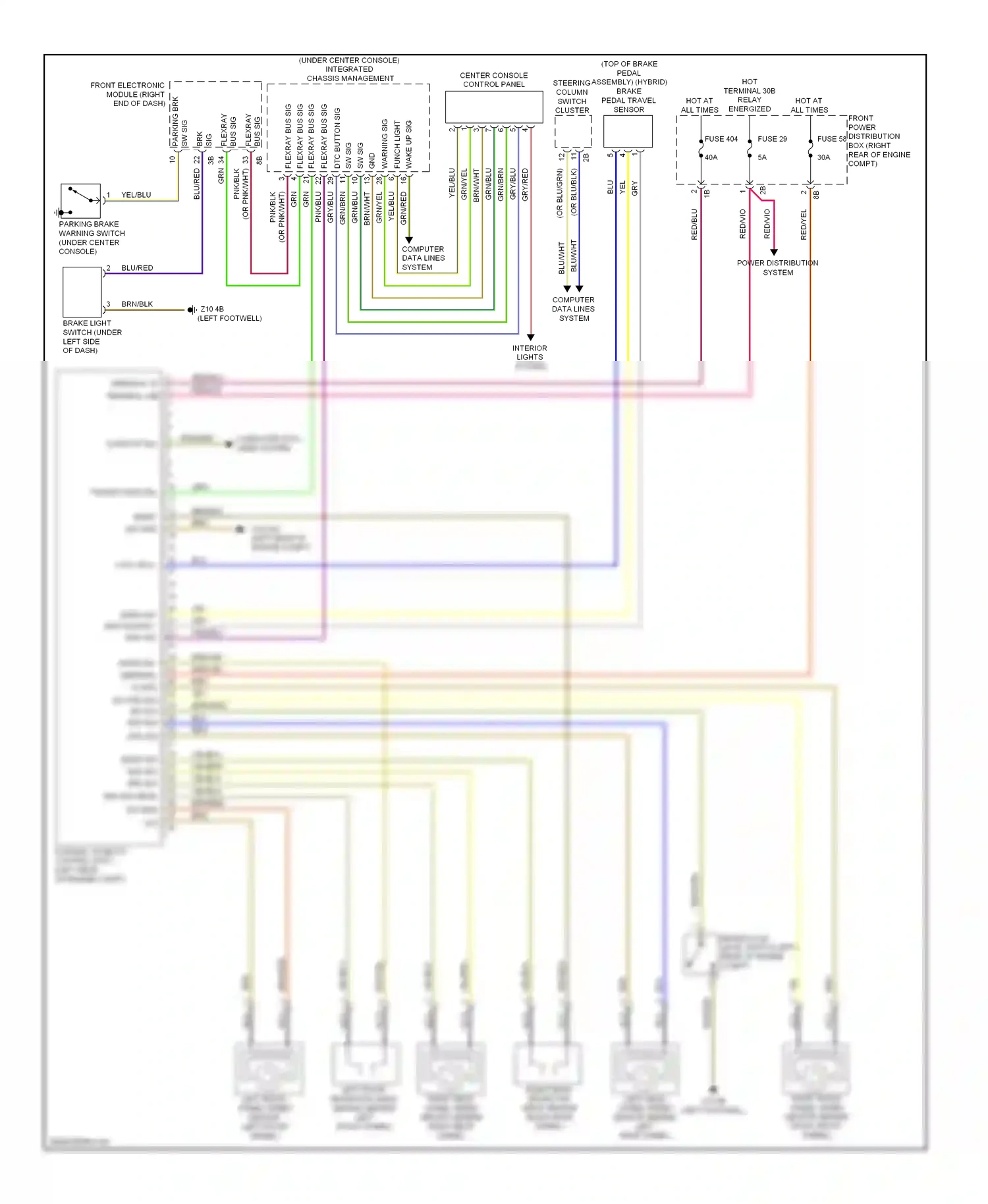BMW 3 series GT F34 (2011-2016) power distribution system wiring diagram  (3 of 27)
