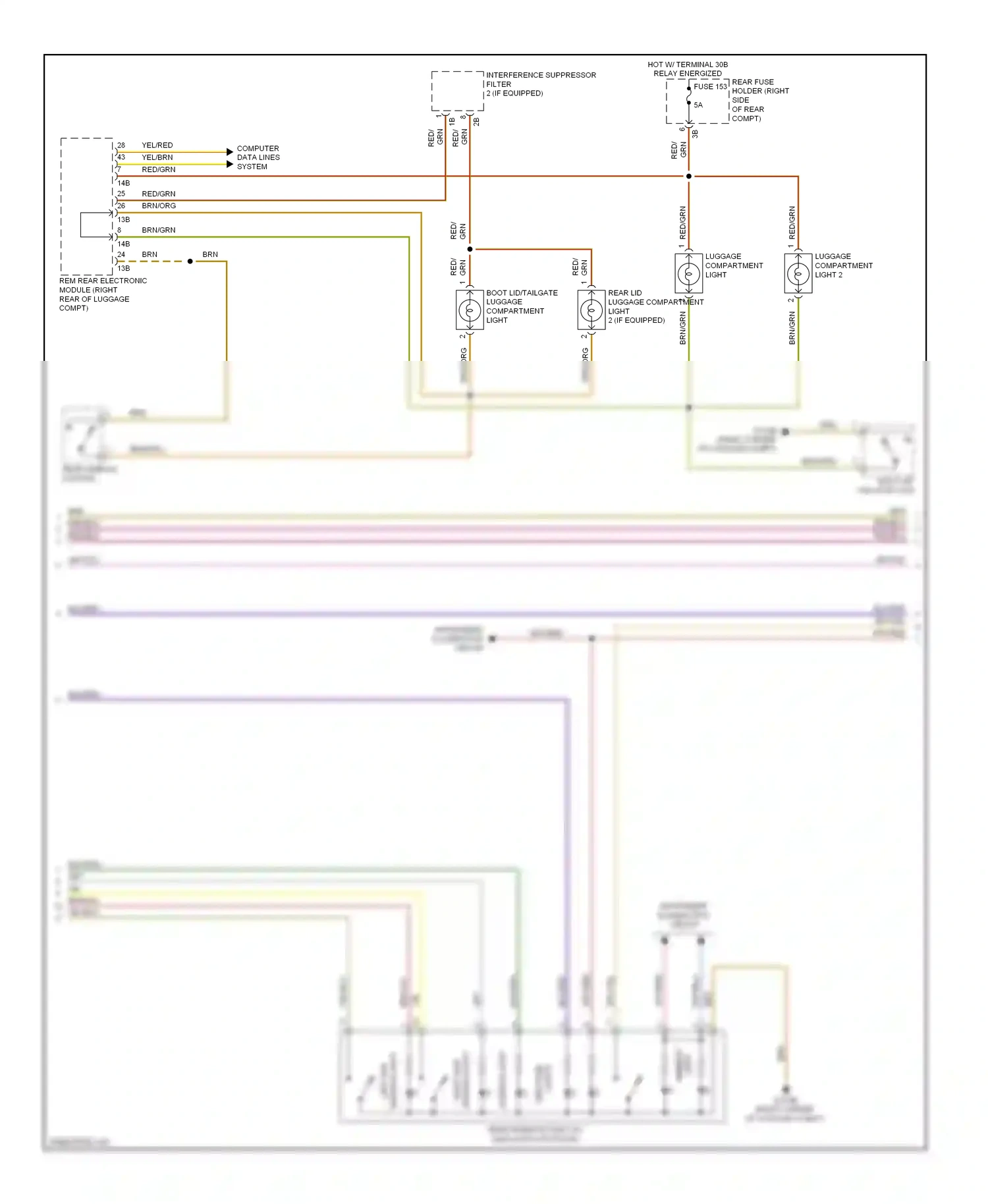 BMW 3 series GT F34 (2011-2016) reading light left map wiring diagram  (1 of 3)