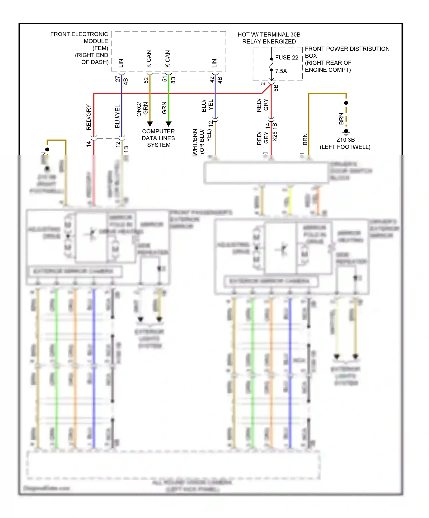 BMW 3 series GT F34 (2011-2016) red wiring diagram  (94 of 177)