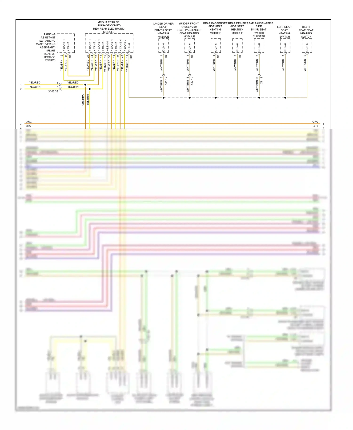 BMW 3 series GT F34 (2011-2016) rem rear electronic module wiring diagram  (1 of 5)