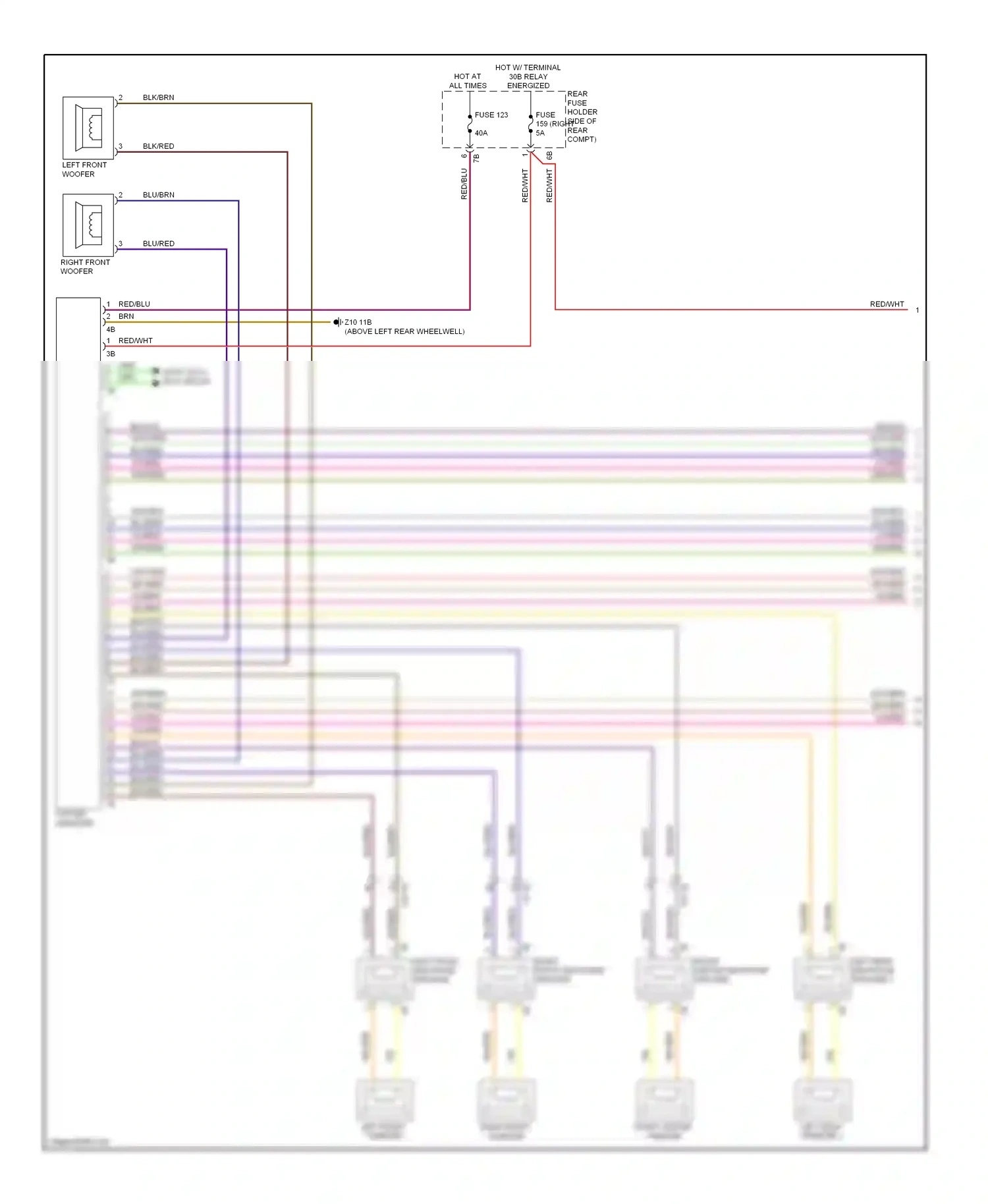 BMW 3 series GT F34 (2011-2016) right front tweeter wiring diagram  (8 of 12)