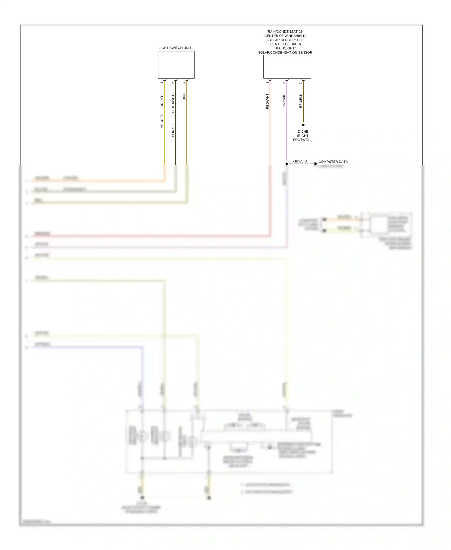 BMW 3 series GT F34 (2011-2016) right headlight wiring diagram  (4 of 7)
