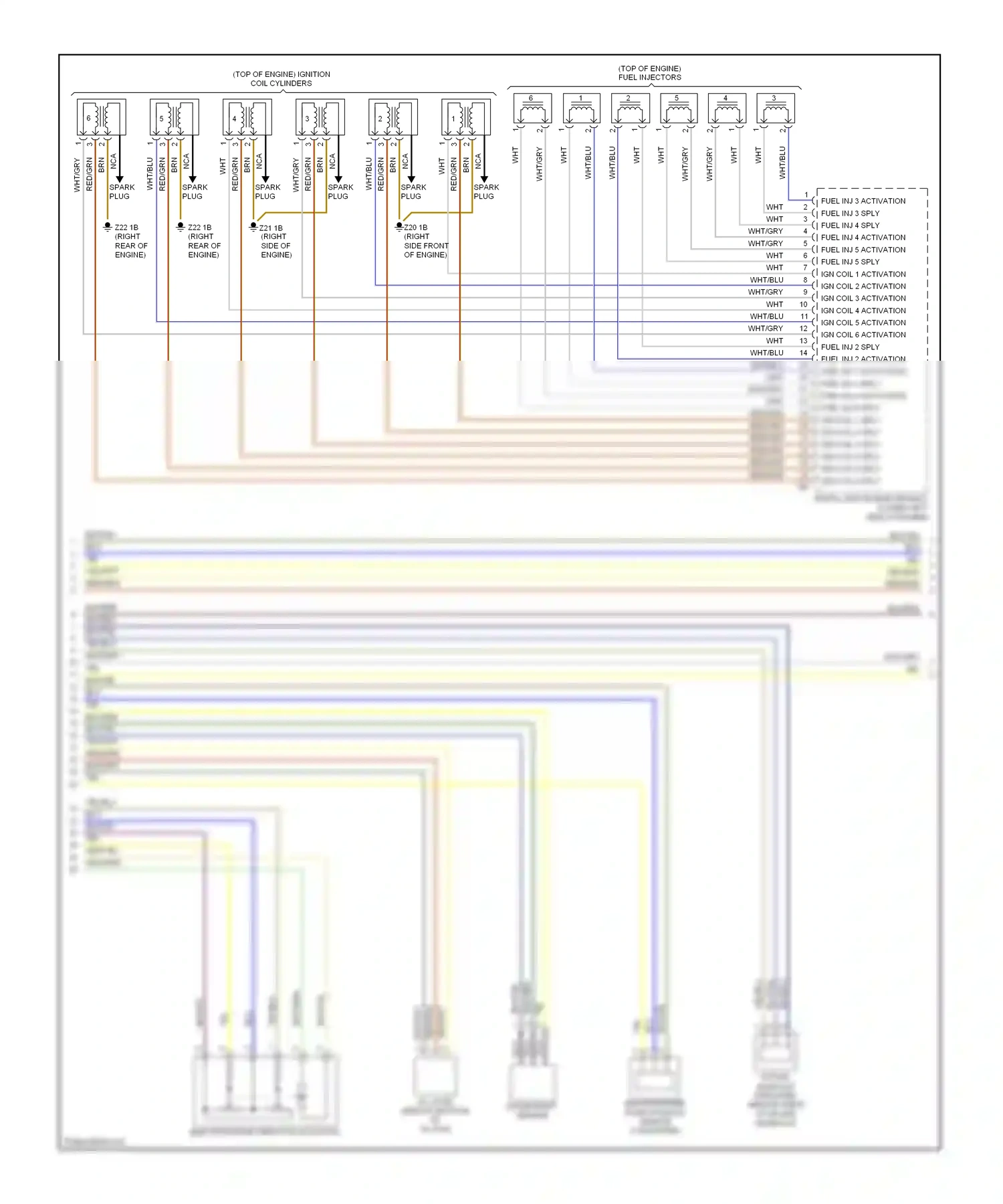 BMW 3 series GT F34 (2011-2016) spark plug wiring diagram  (2 of 2)