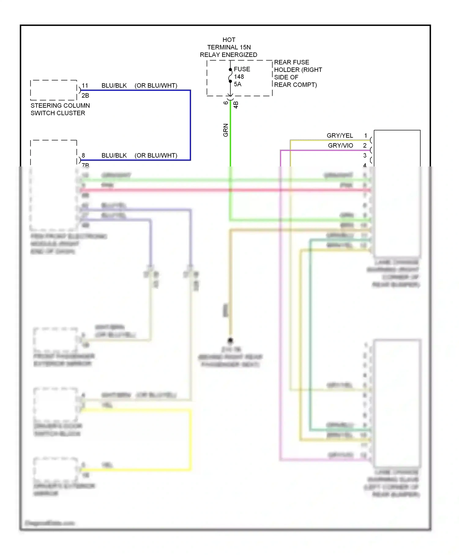 BMW 3 series GT F34 (2011-2016) steering column switch cluster wiring diagram  (8 of 15)