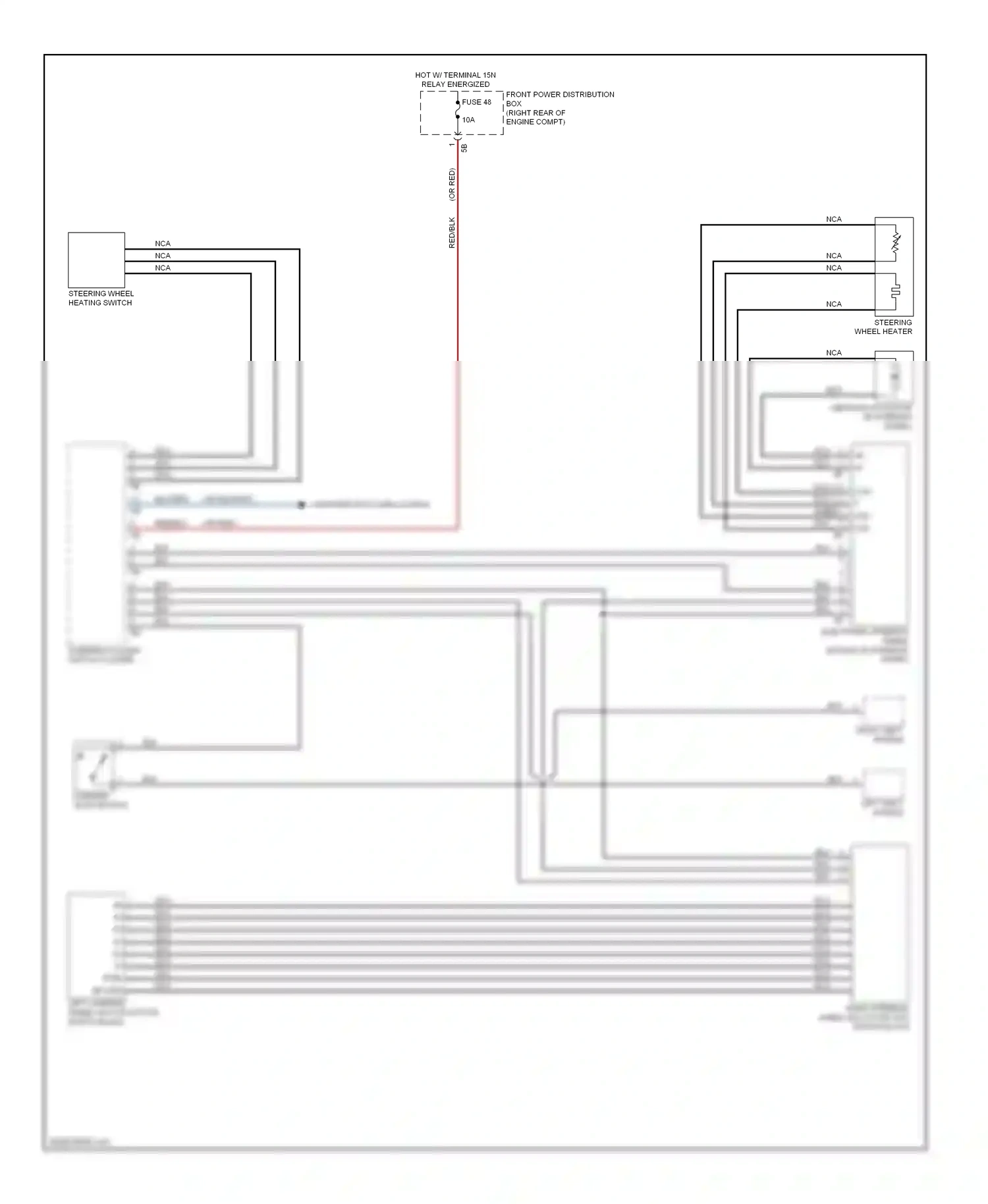 BMW 3 series GT F34 (2011-2016) steering wheel heating switch wiring diagram  (1 of 1)