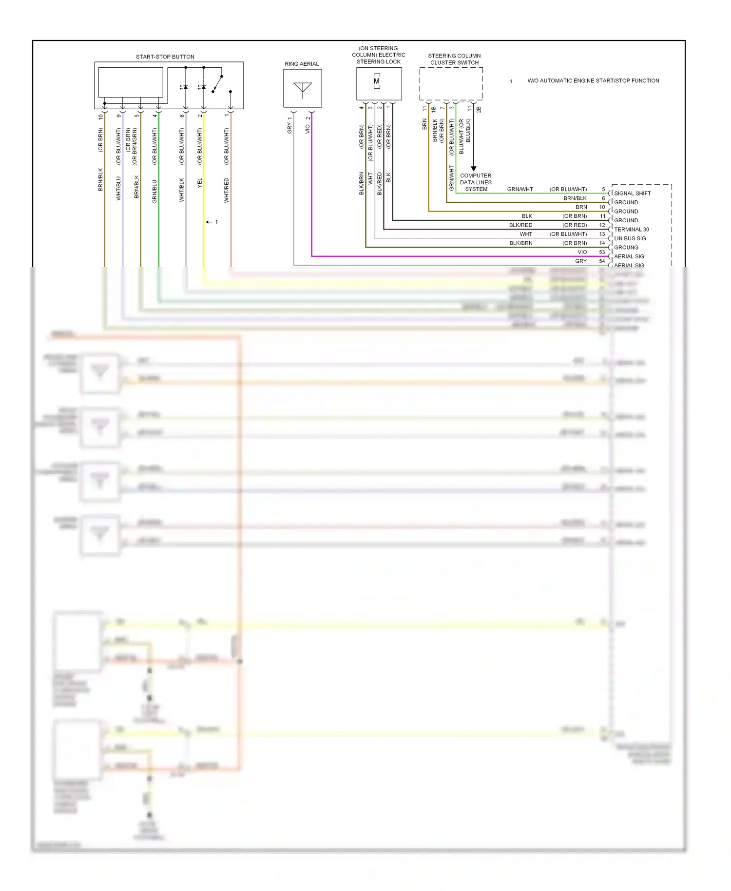 BMW 3 series GT F34 (2011-2016) w/o automatic engine start/stop function wiring diagram  (1 of 1)