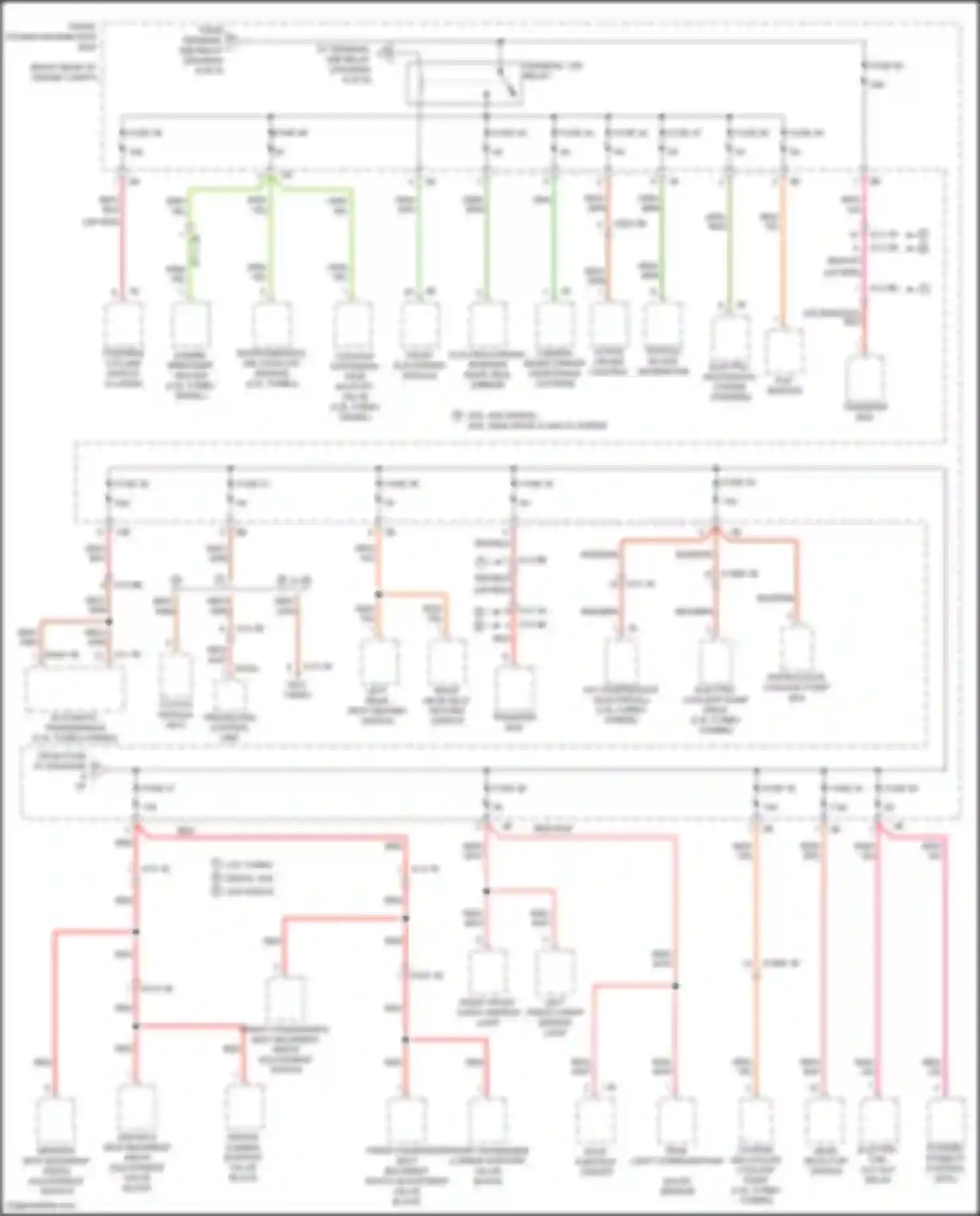 3 series GT BMW F34 facelift (2015-2020): Power distribution circuit (2 of 6)