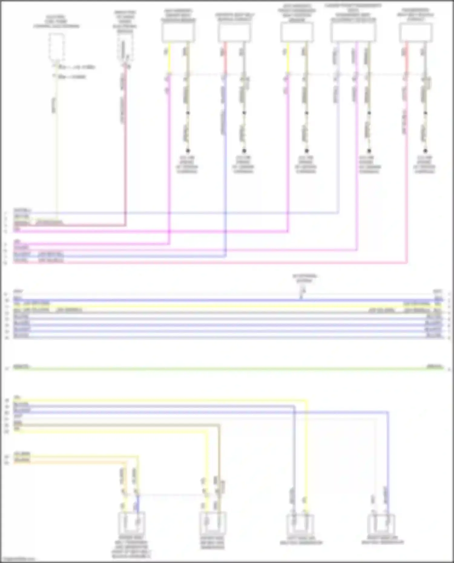 3 series GT BMW F34 facelift (2015-2020): Supplemental restraints circuit (2 of 4)