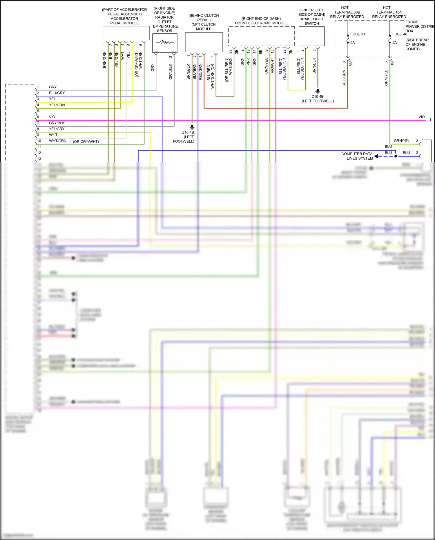 BMW 3 series GT F34 facelift (2015-2020) computer data lines system wiring diagram  (83 of 88)
