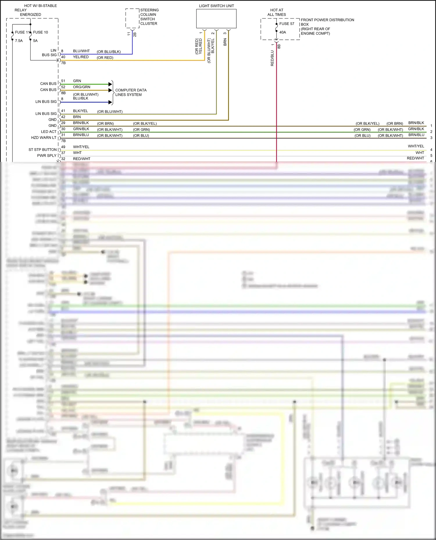 BMW 3 series GT F34 facelift (2015-2020) computer data lines system wiring diagram  (73 of 88)