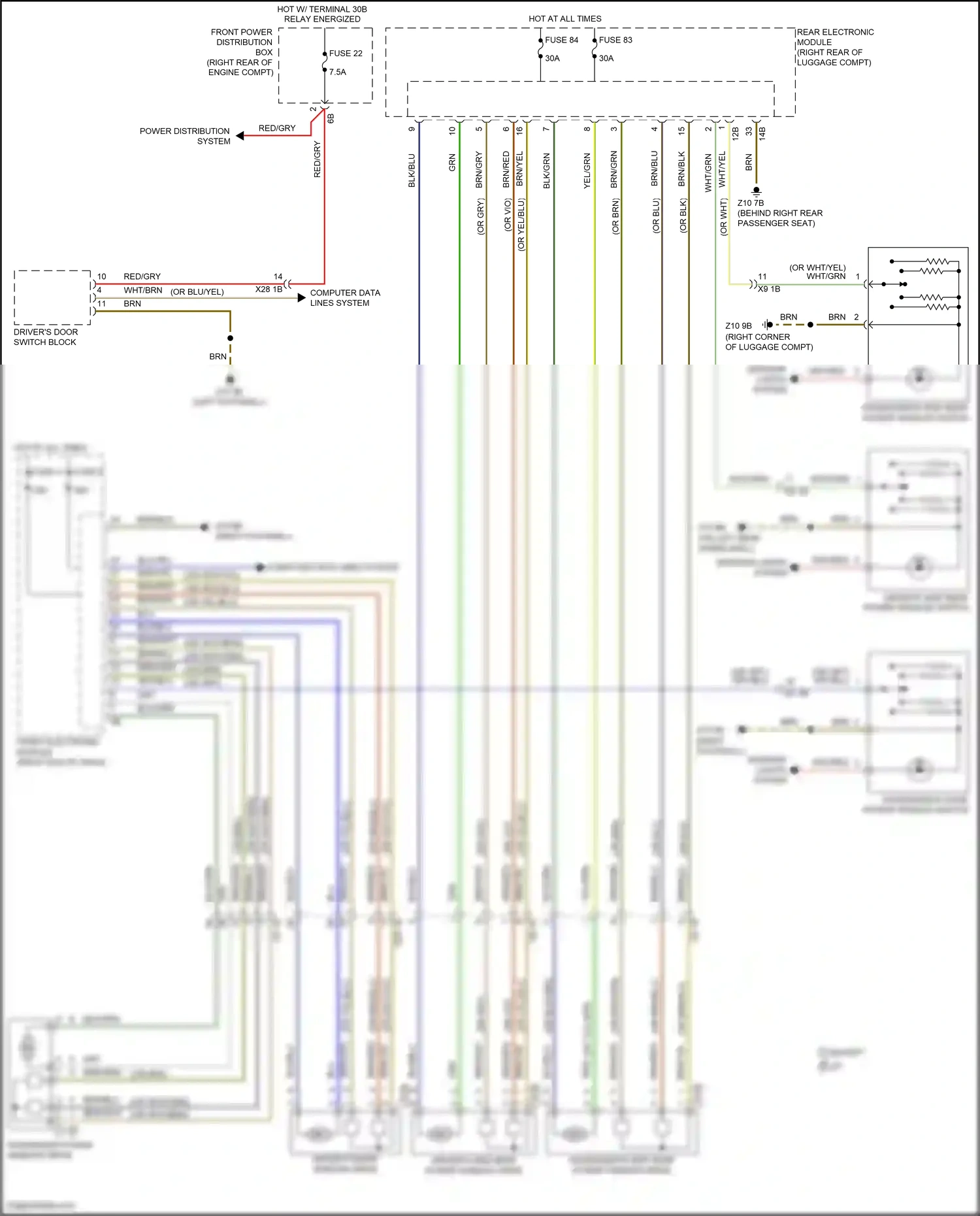 BMW 3 series GT F34 facelift (2015-2020) computer data lines system wiring diagram  (49 of 88)