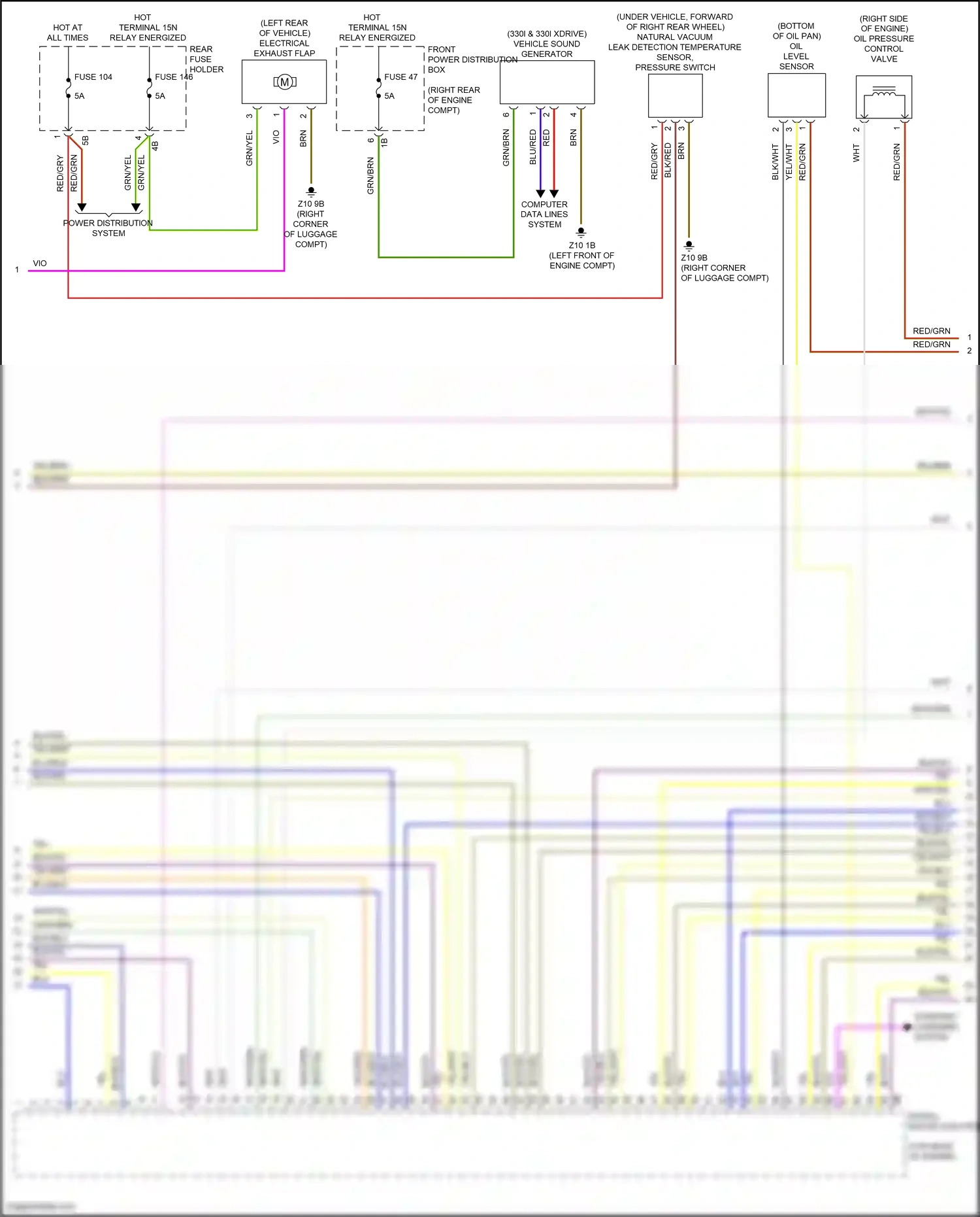 BMW 3 series GT F34 facelift (2015-2020) computer data lines system wiring diagram  (84 of 88)