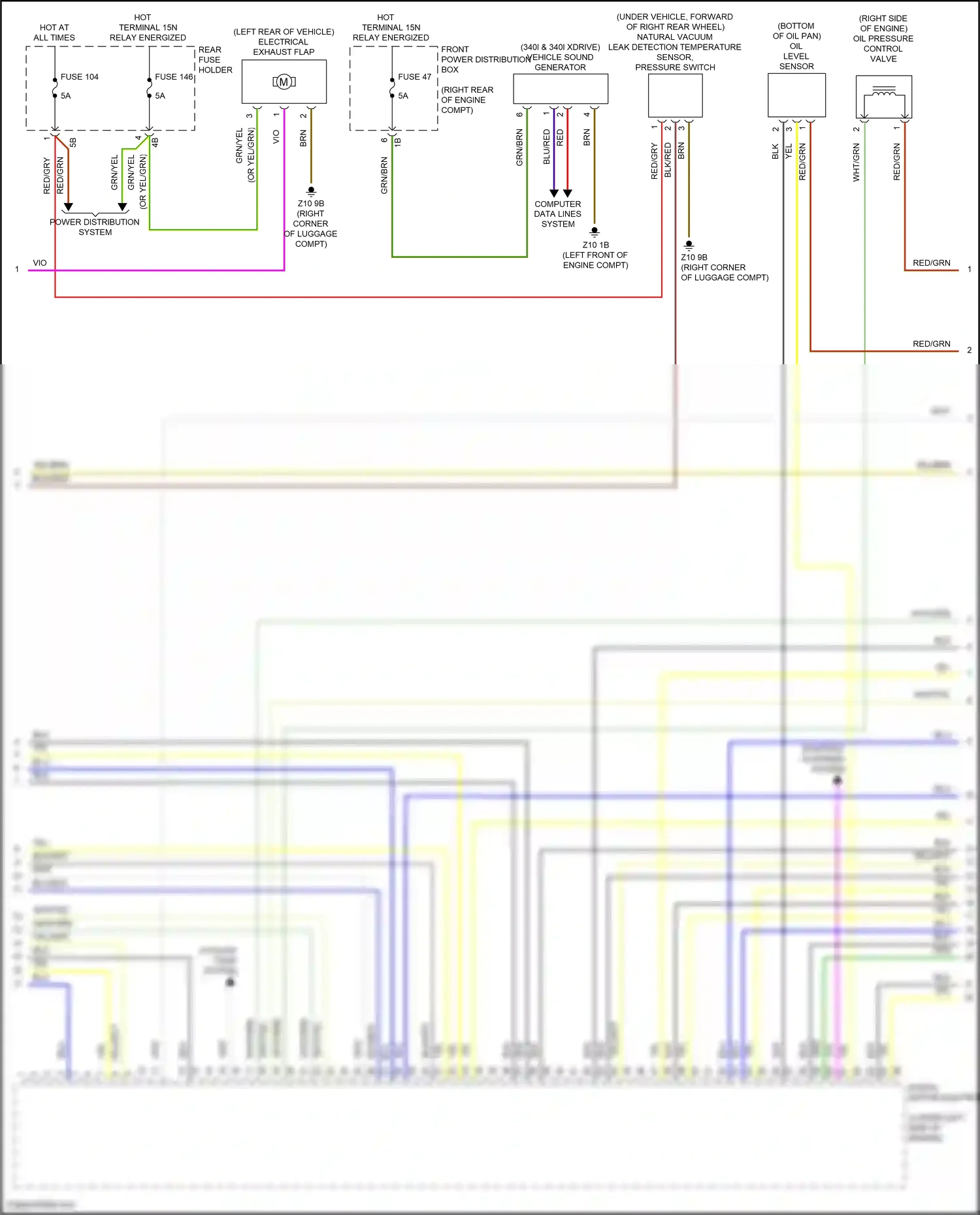BMW 3 series GT F34 facelift (2015-2020) computer data lines system wiring diagram  (87 of 88)