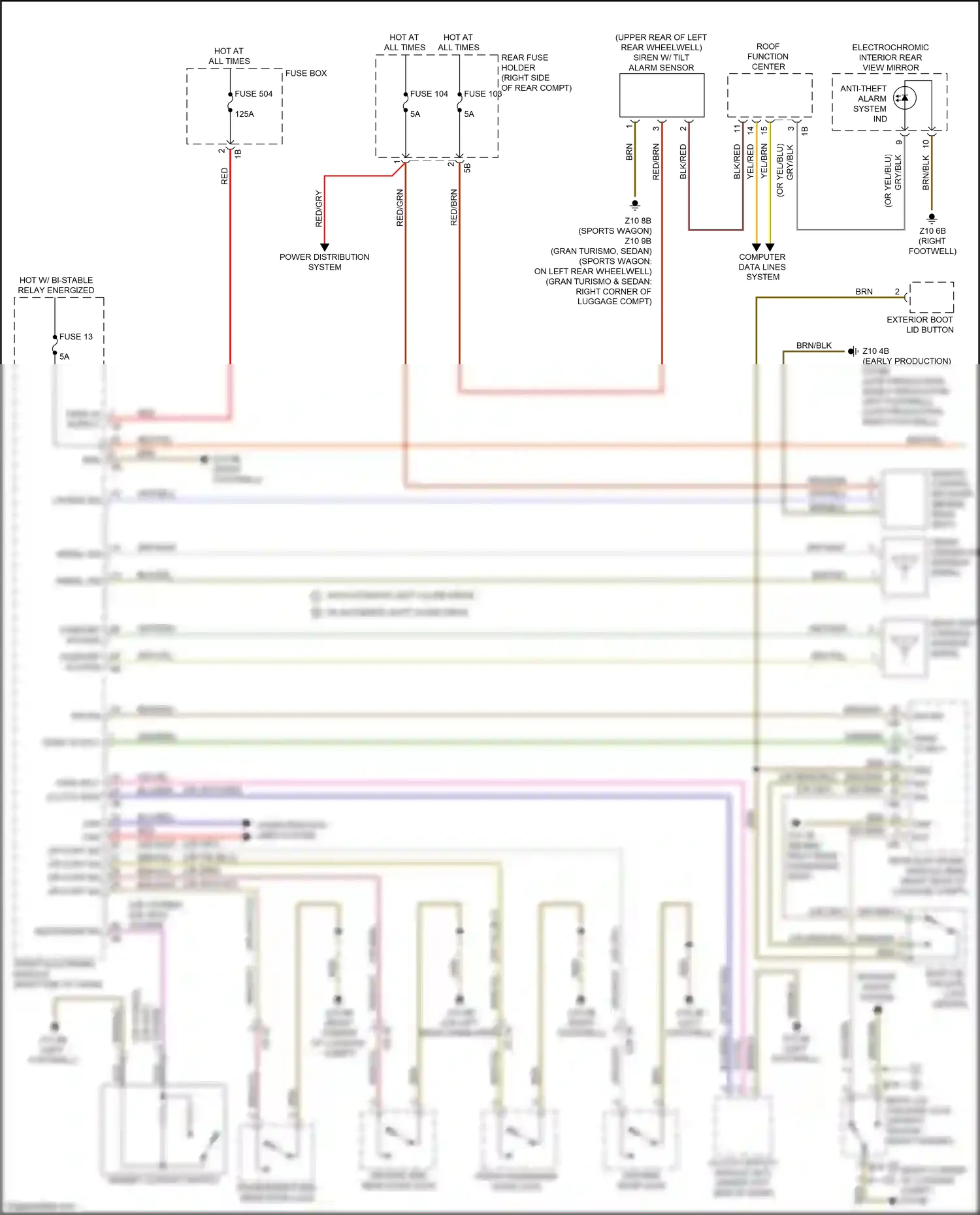 BMW 3 series GT F34 facelift (2015-2020) computer data lines system wiring diagram  (31 of 88)