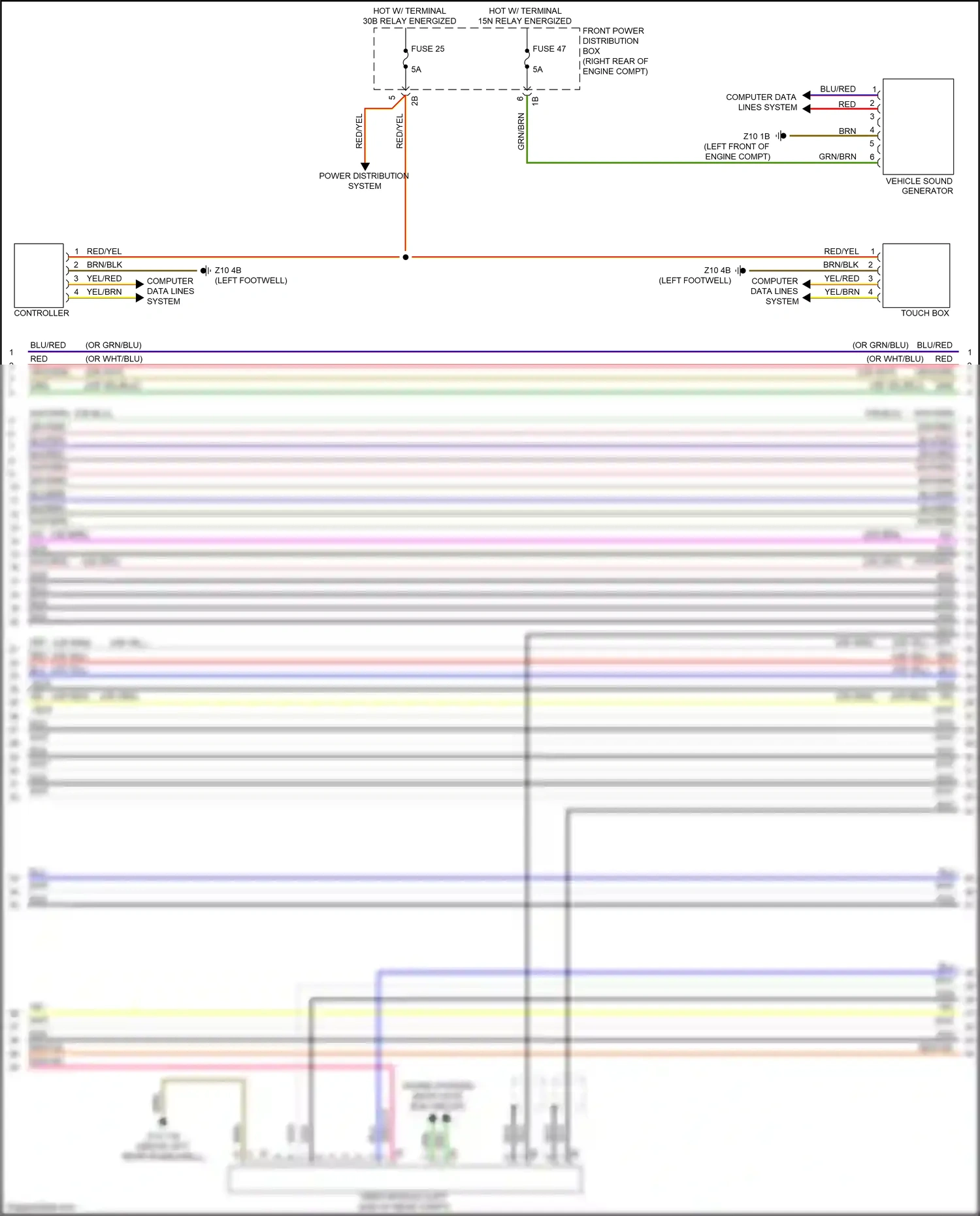 BMW 3 series GT F34 facelift (2015-2020) computer data lines system wiring diagram  (36 of 88)
