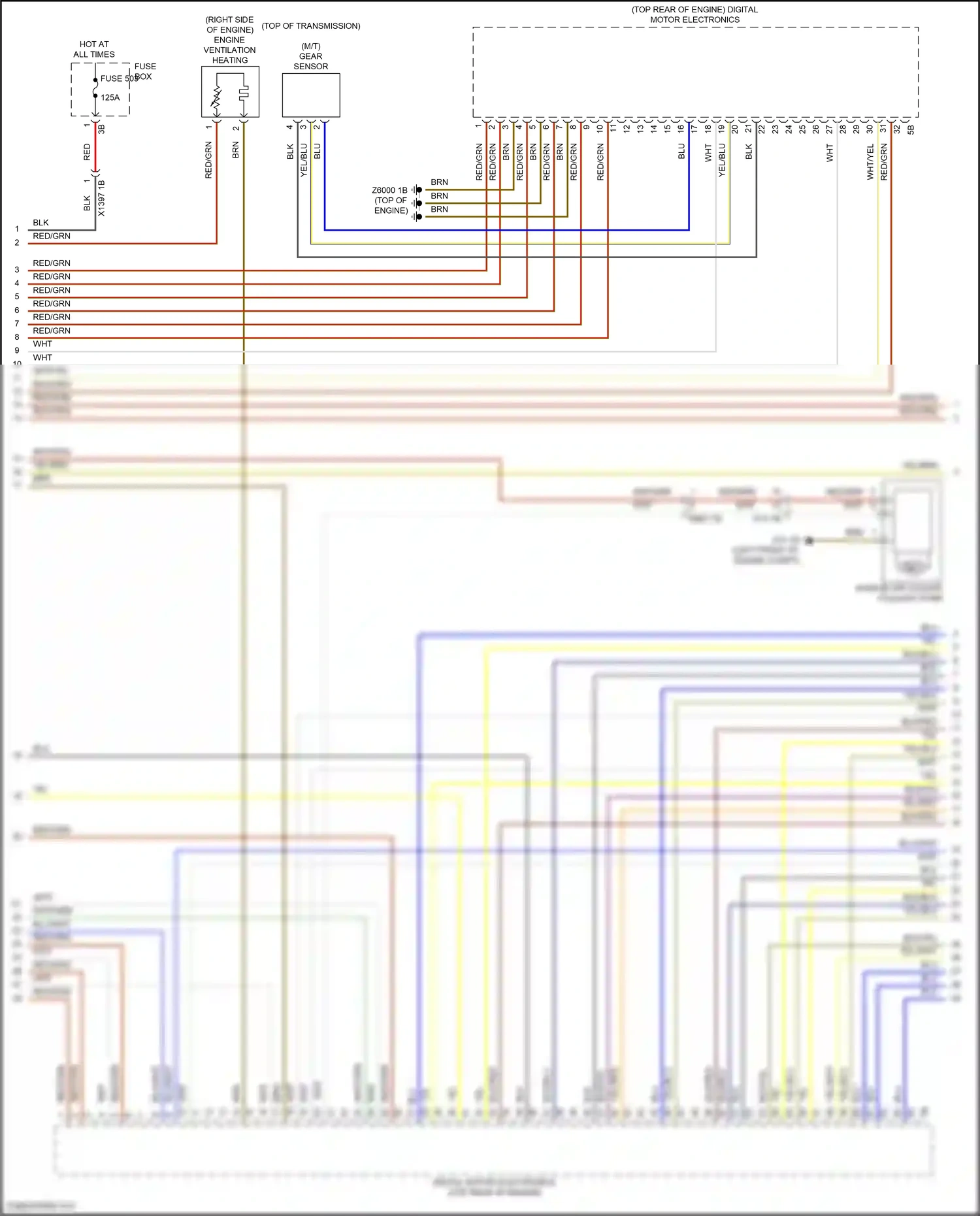 BMW 3 series GT F34 facelift (2015-2020) engine ventilation heating wiring diagram  (1 of 2)