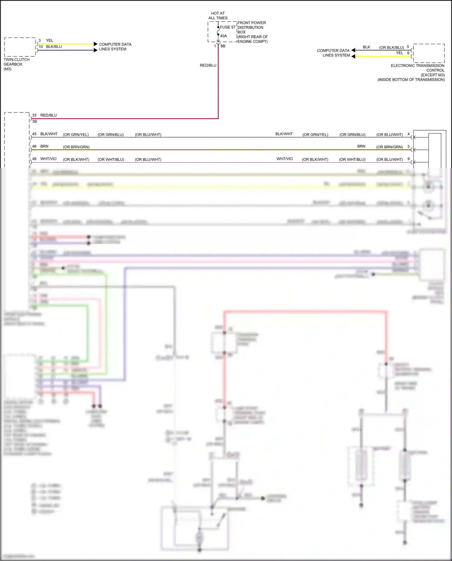 BMW 3 series GT F34 facelift (2015-2020) front electronic module wiring diagram  (39 of 49)