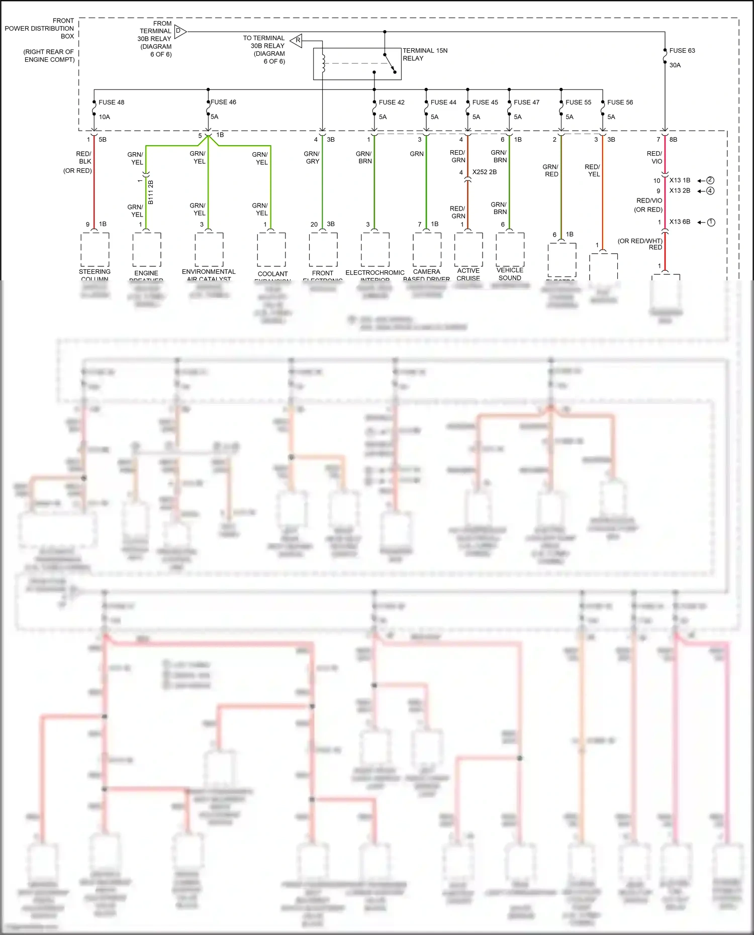 BMW 3 series GT F34 facelift (2015-2020) front electronic module wiring diagram  (46 of 49)