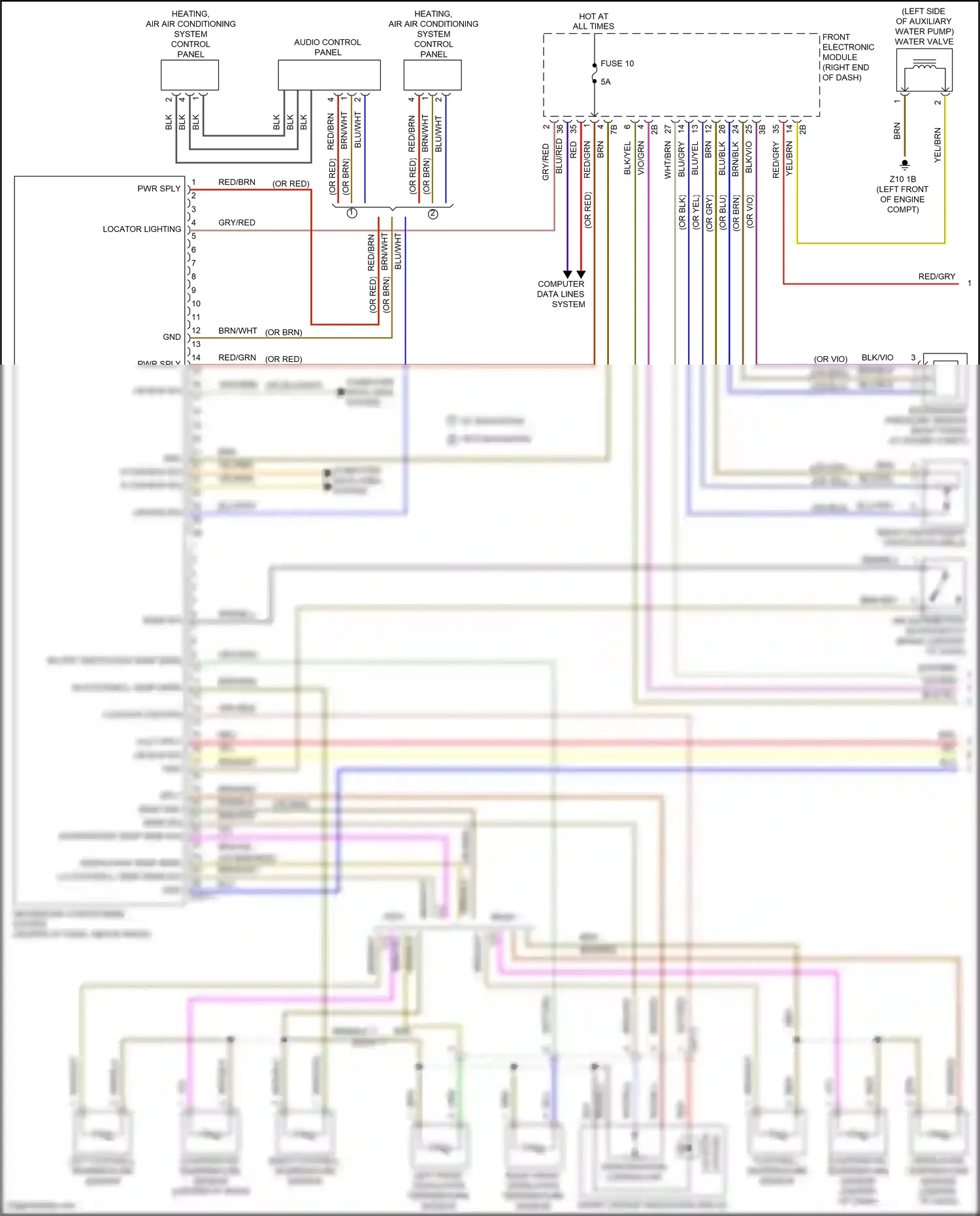 BMW 3 series GT F34 facelift (2015-2020) front electronic module wiring diagram  (21 of 49)