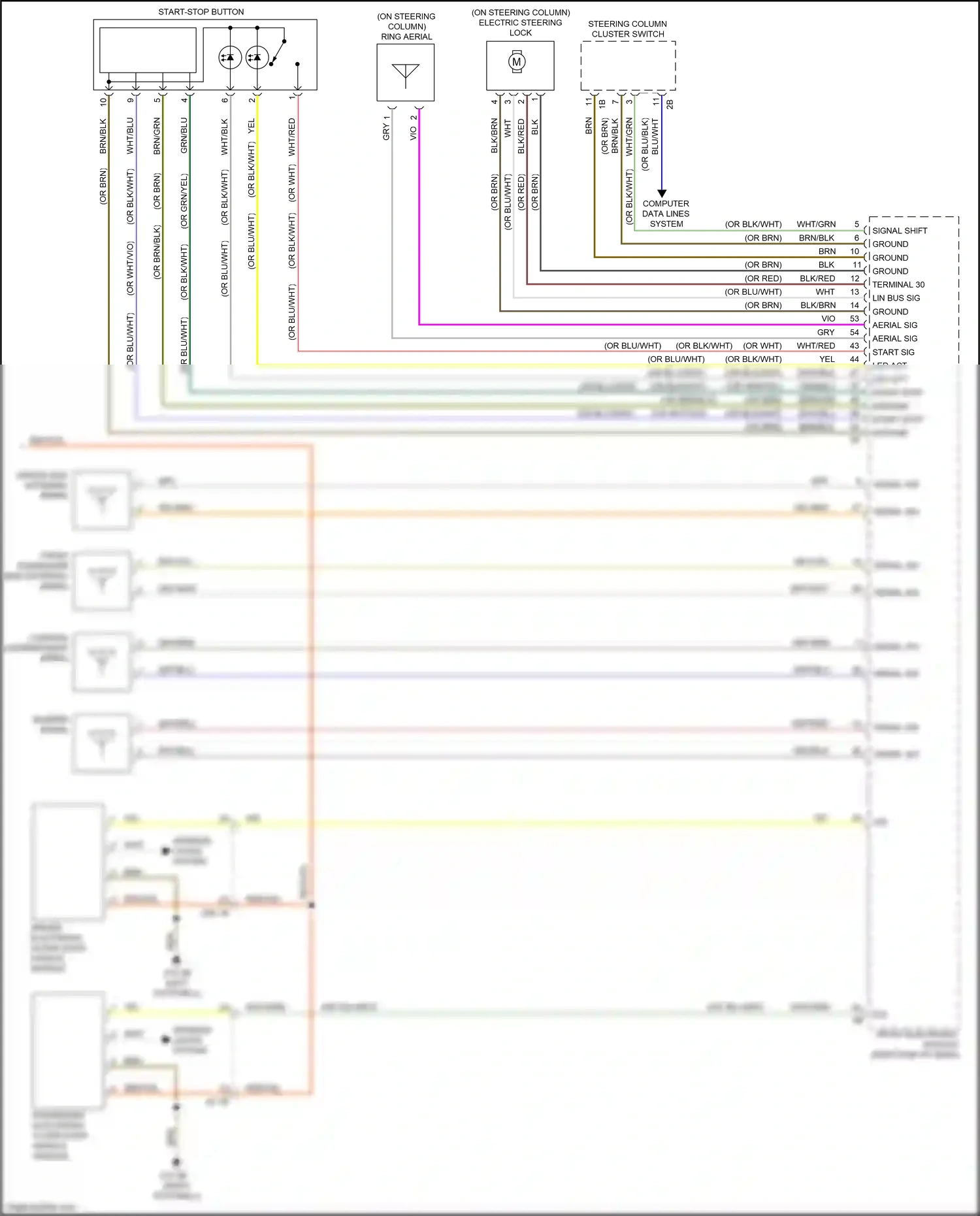 BMW 3 series GT F34 facelift (2015-2020) front electronic module wiring diagram  (12 of 49)