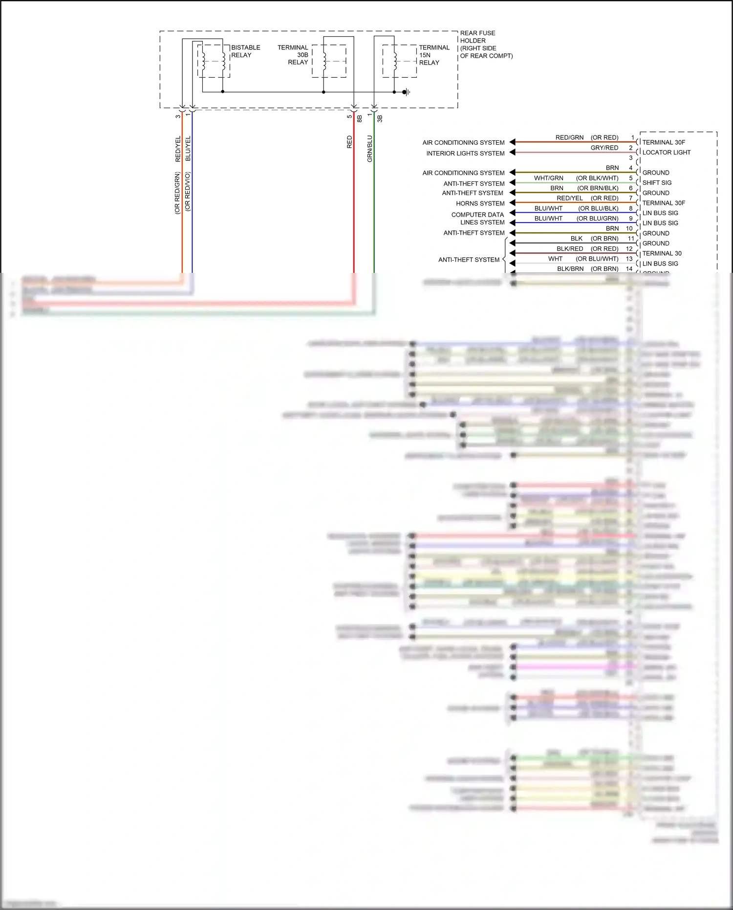 BMW 3 series GT F34 facelift (2015-2020) front electronic module wiring diagram  (25 of 49)