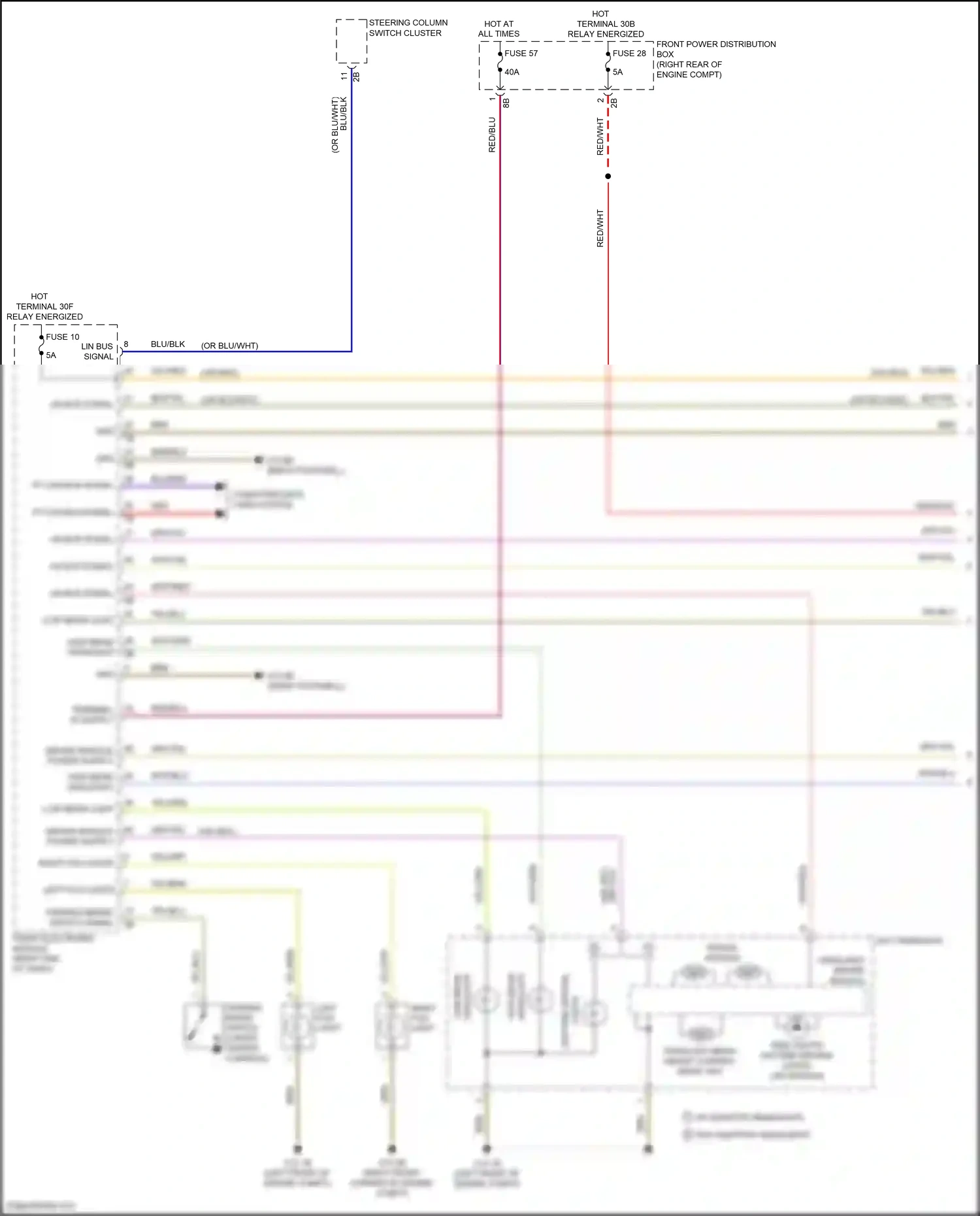 BMW 3 series GT F34 facelift (2015-2020) headlight driver module wiring diagram  (2 of 5)