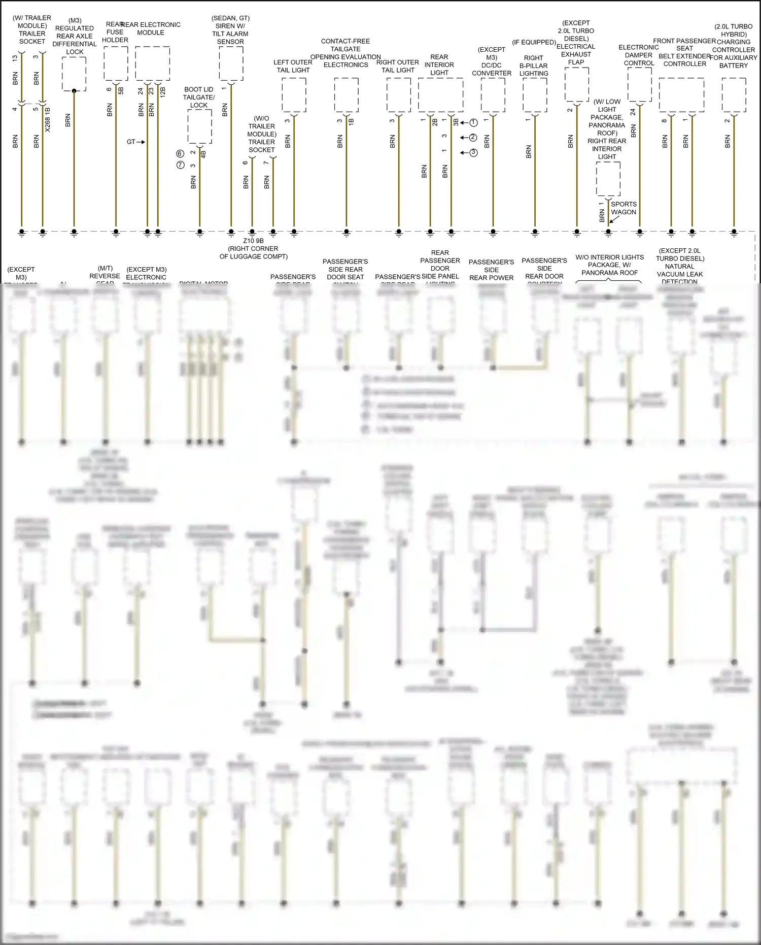 BMW 3 series GT F34 facelift (2015-2020) id reader wiring diagram  (1 of 2)