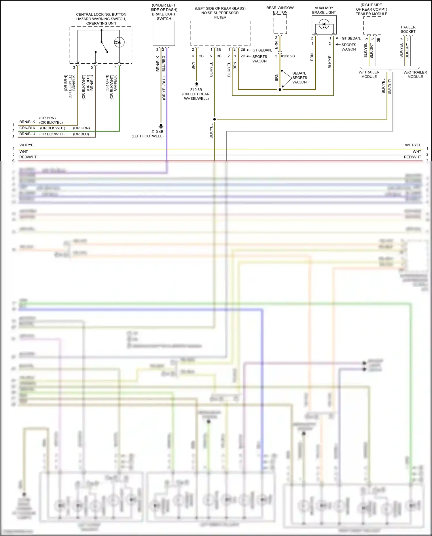 BMW 3 series GT F34 facelift (2015-2020) interference suppressor filter 2 wiring diagram  (4 of 8)