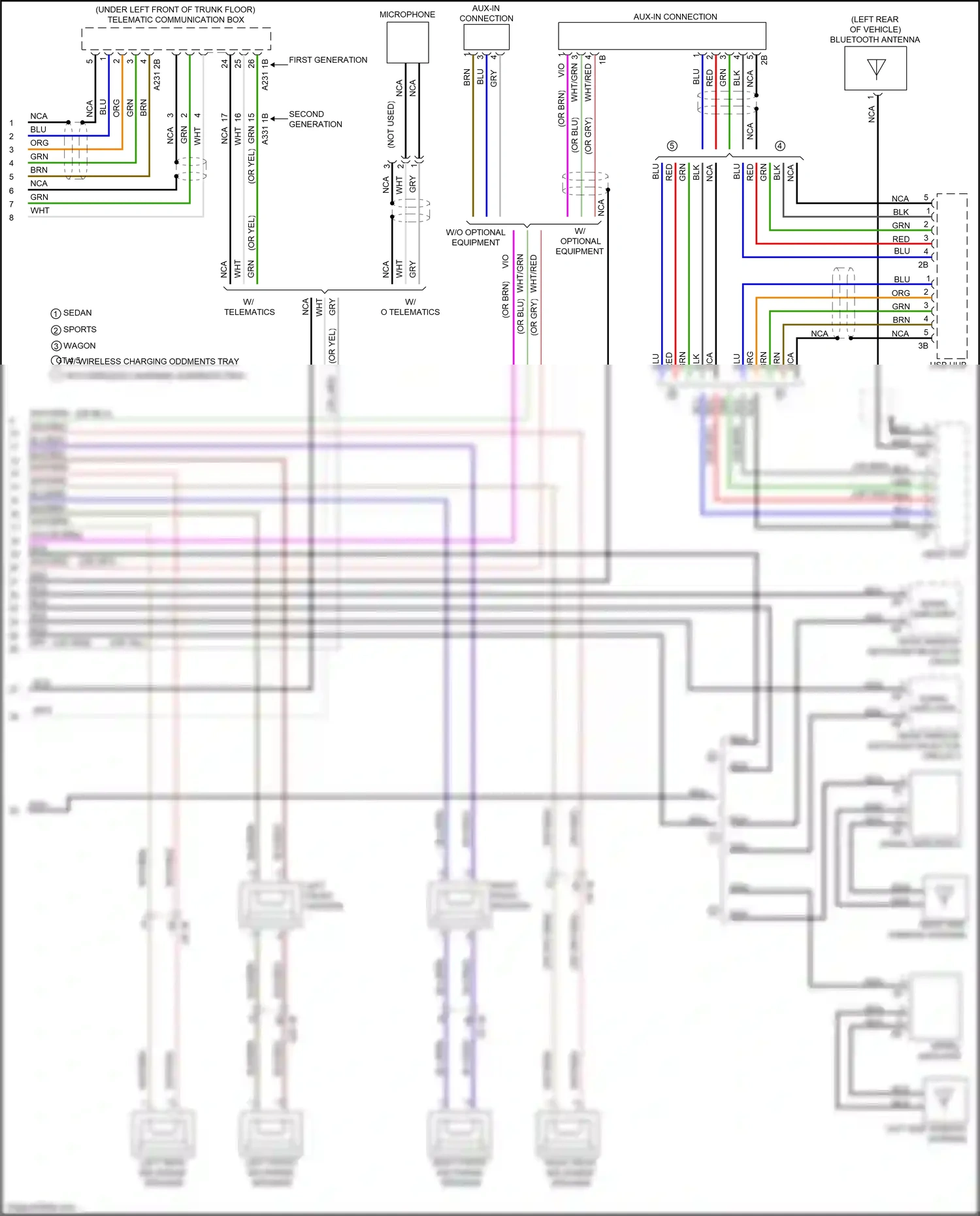BMW 3 series GT F34 facelift (2015-2020) left front mid-range speaker wiring diagram  (2 of 10)