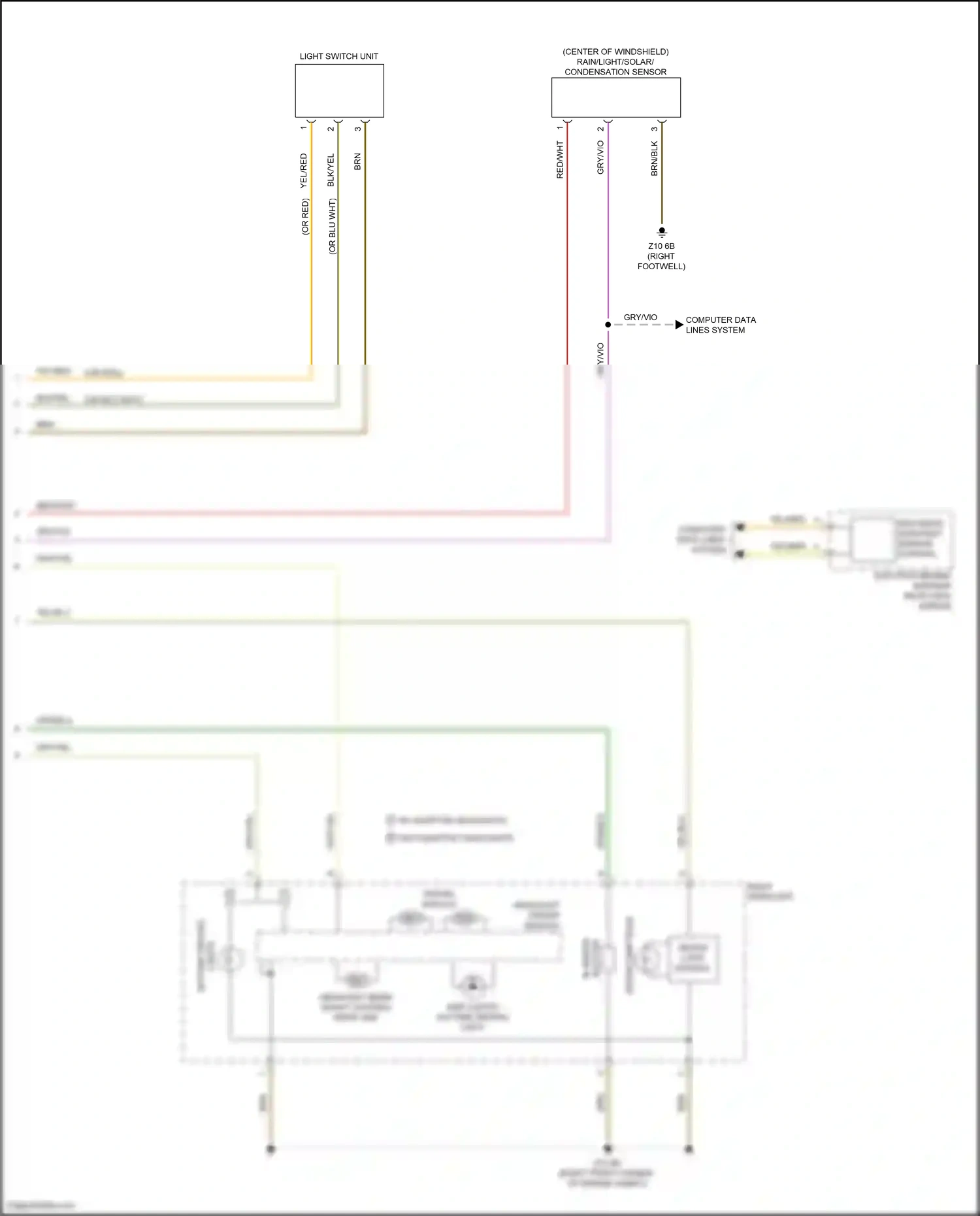 BMW 3 series GT F34 facelift (2015-2020) light switch unit wiring diagram  (6 of 8)