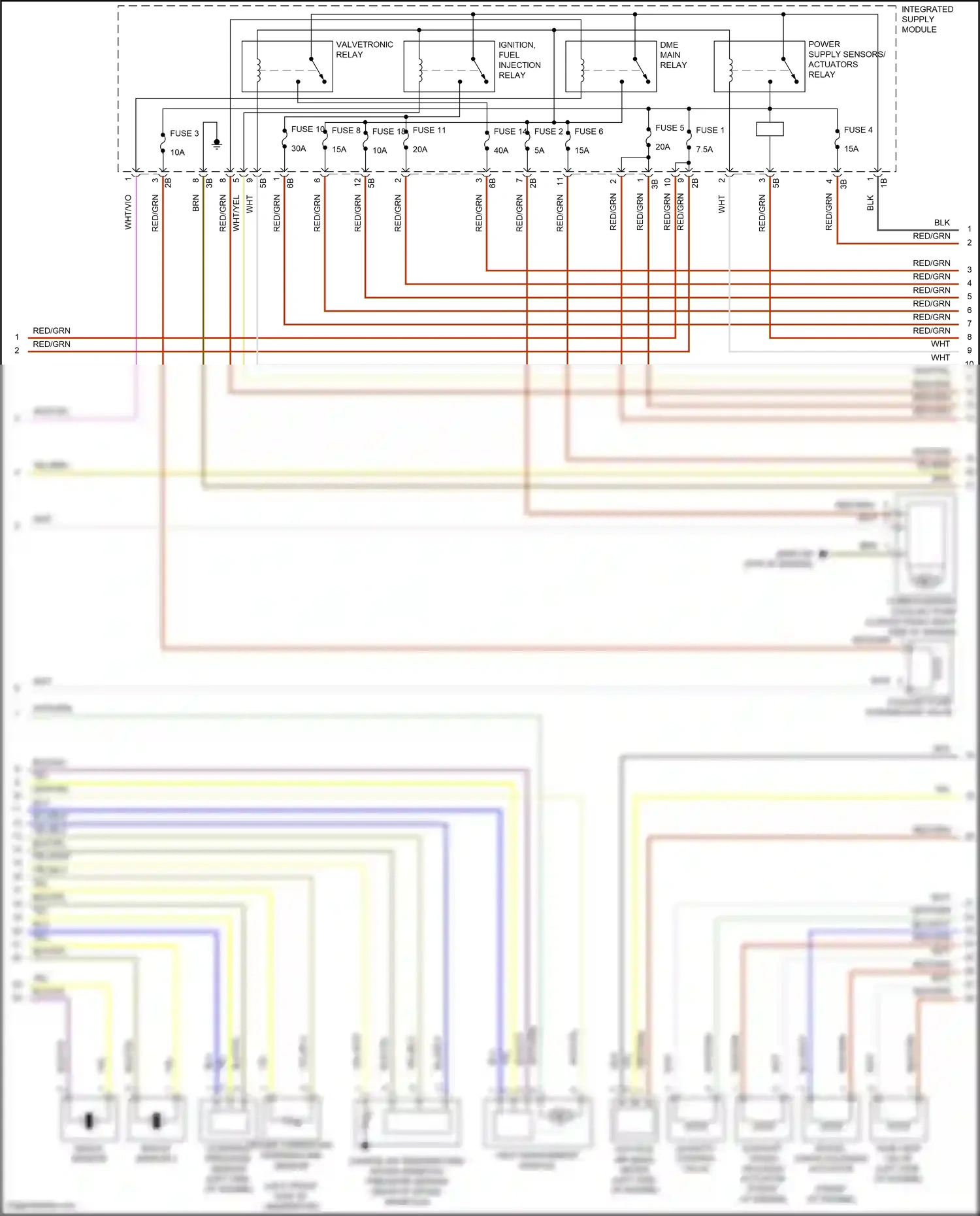 BMW 3 series GT F34 facelift (2015-2020) quantity control valve wiring diagram  (1 of 2)