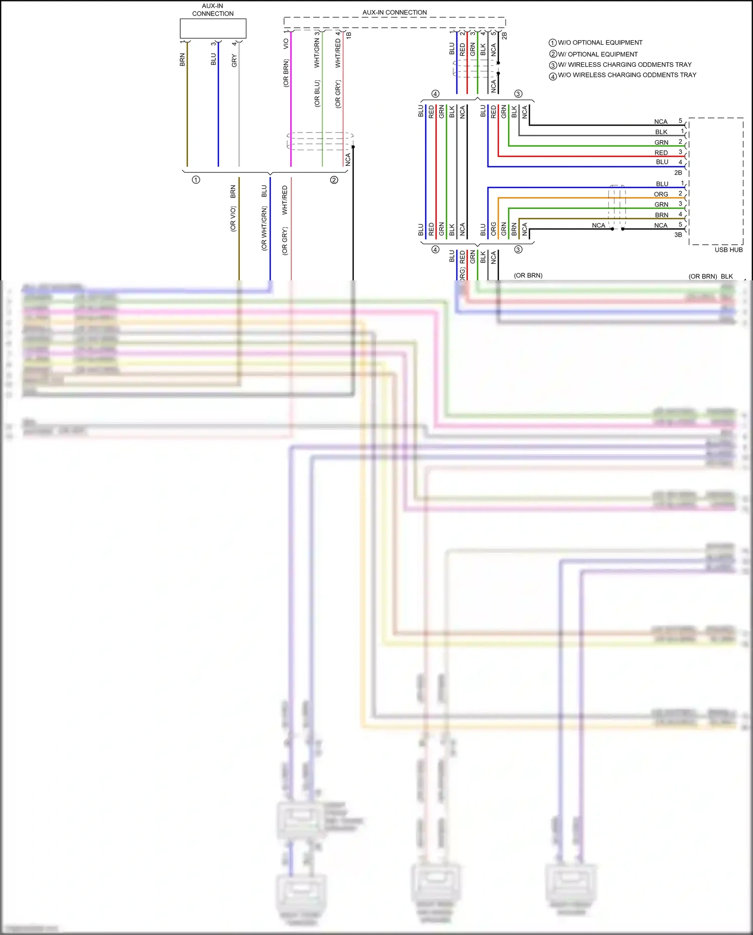 BMW 3 series GT F34 facelift (2015-2020) right front mid-range speaker wiring diagram  (4 of 10)