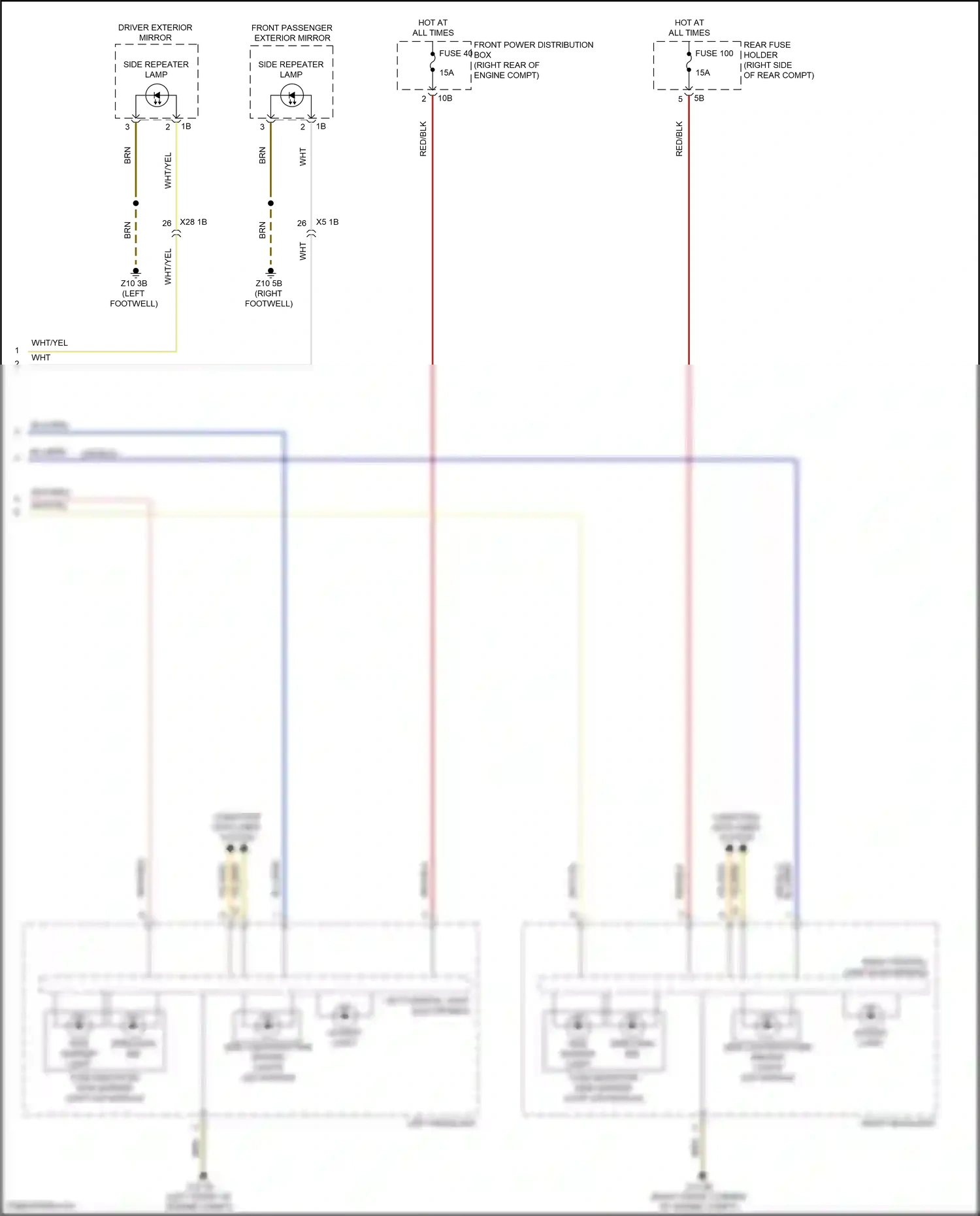 BMW 3 series GT F34 facelift (2015-2020) right frontal light electronics wiring diagram  (1 of 2)