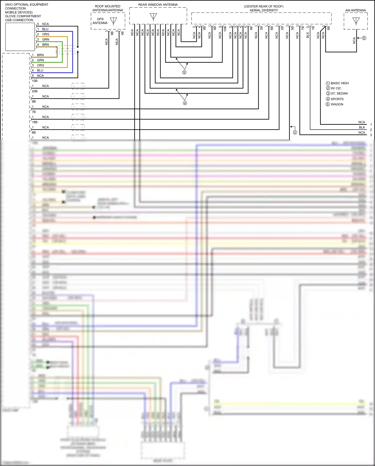 BMW 3 series GT F34 (2011-2016) base plate wiring diagram  (14 of 18)